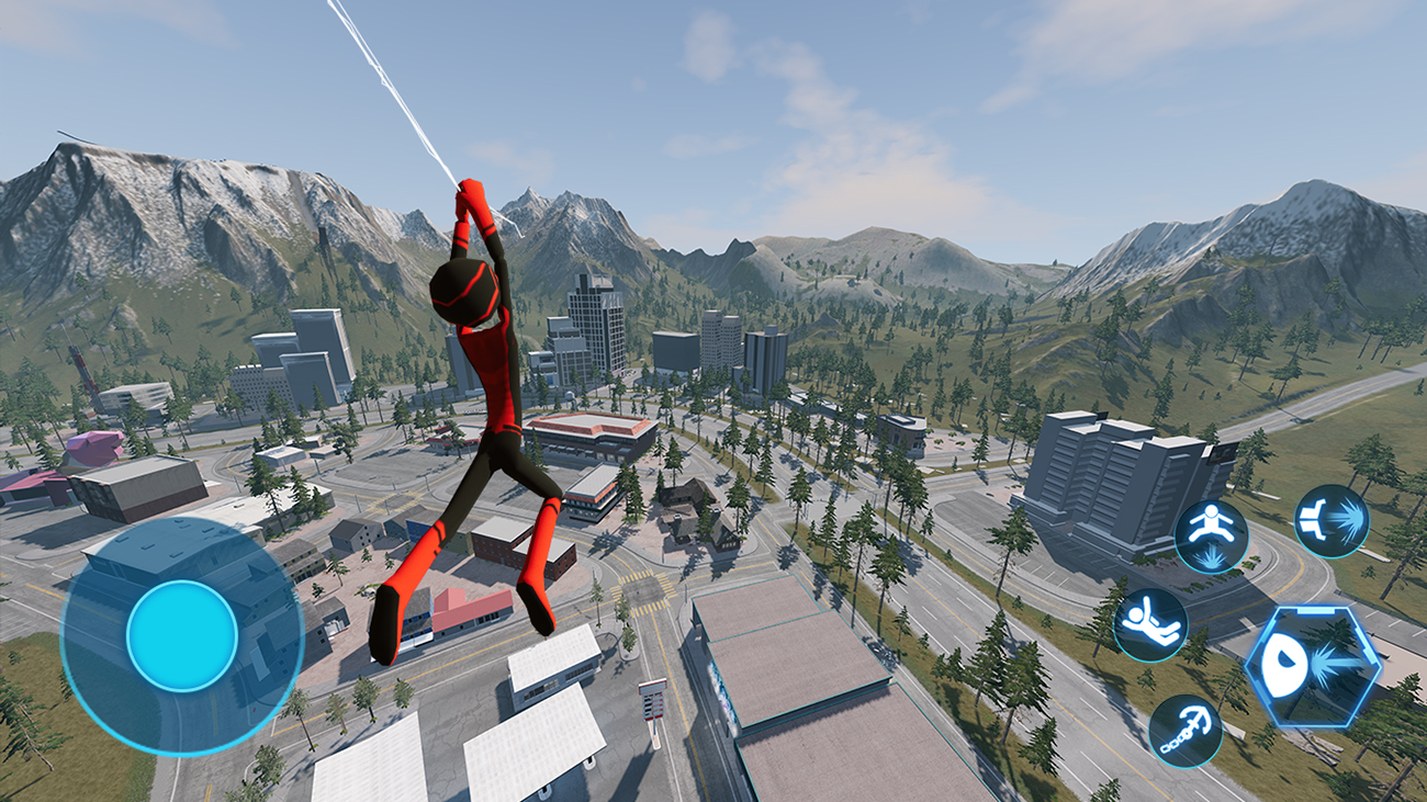 اسکرین شات 1 بازی Stickman Rope Hero