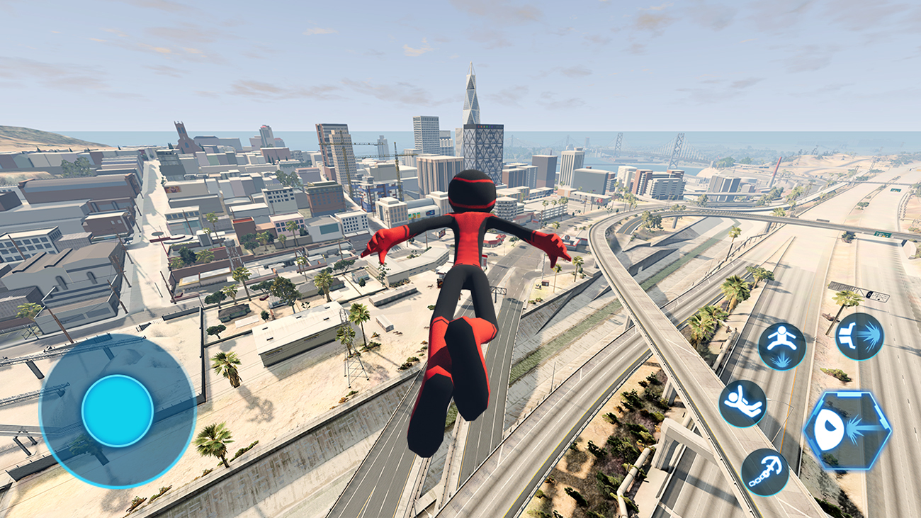اسکرین شات 3 بازی Stickman Rope Hero