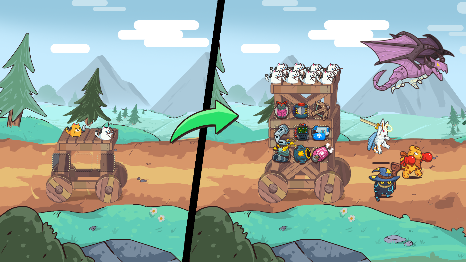 اسکرین شات 4 بازی CatnRobot Idle TD: Battle Cat
