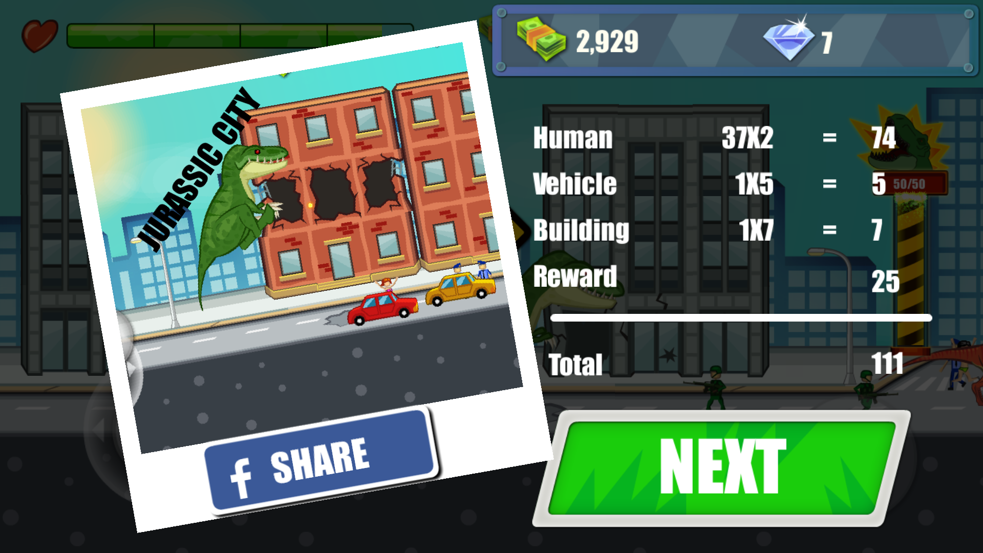 اسکرین شات 6 بازی Jurassic Dinosaur City Rampage