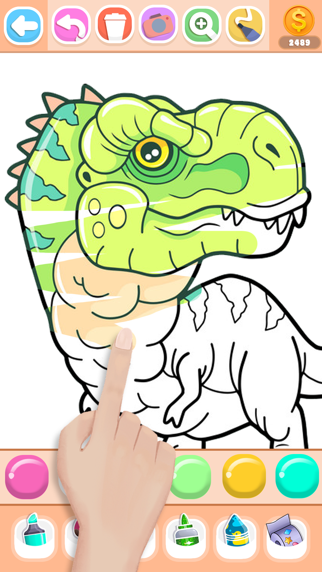 اسکرین شات 1 بازی Dinosaur Coloring Book Glitter