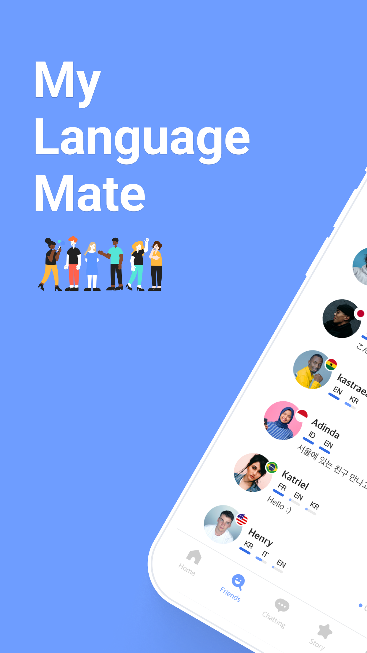 اسکرین شات 1 برنامه K-Friends - Make Korean Friend