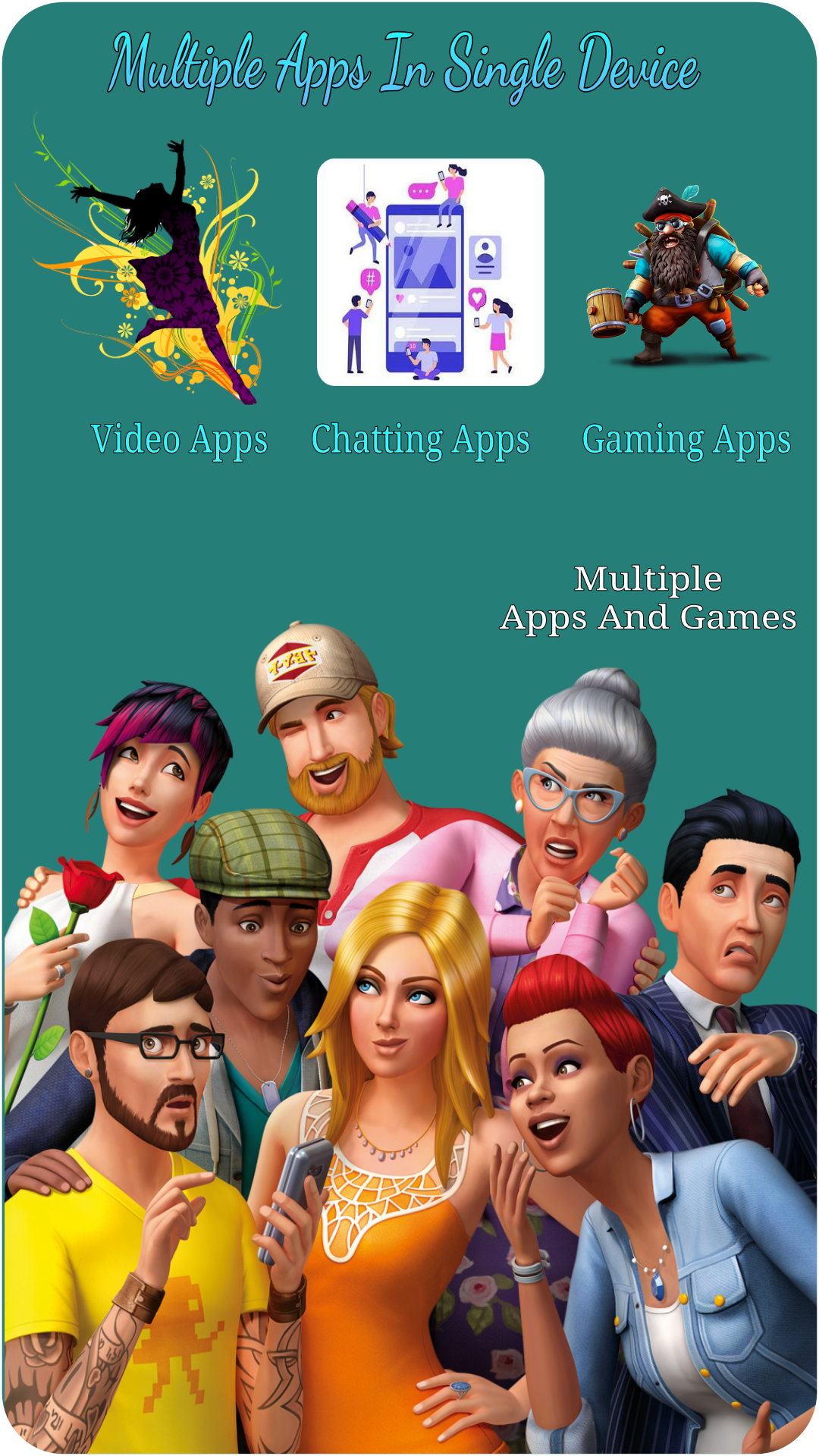 اسکرین شات 1 برنامه Dual App, Parallel Space