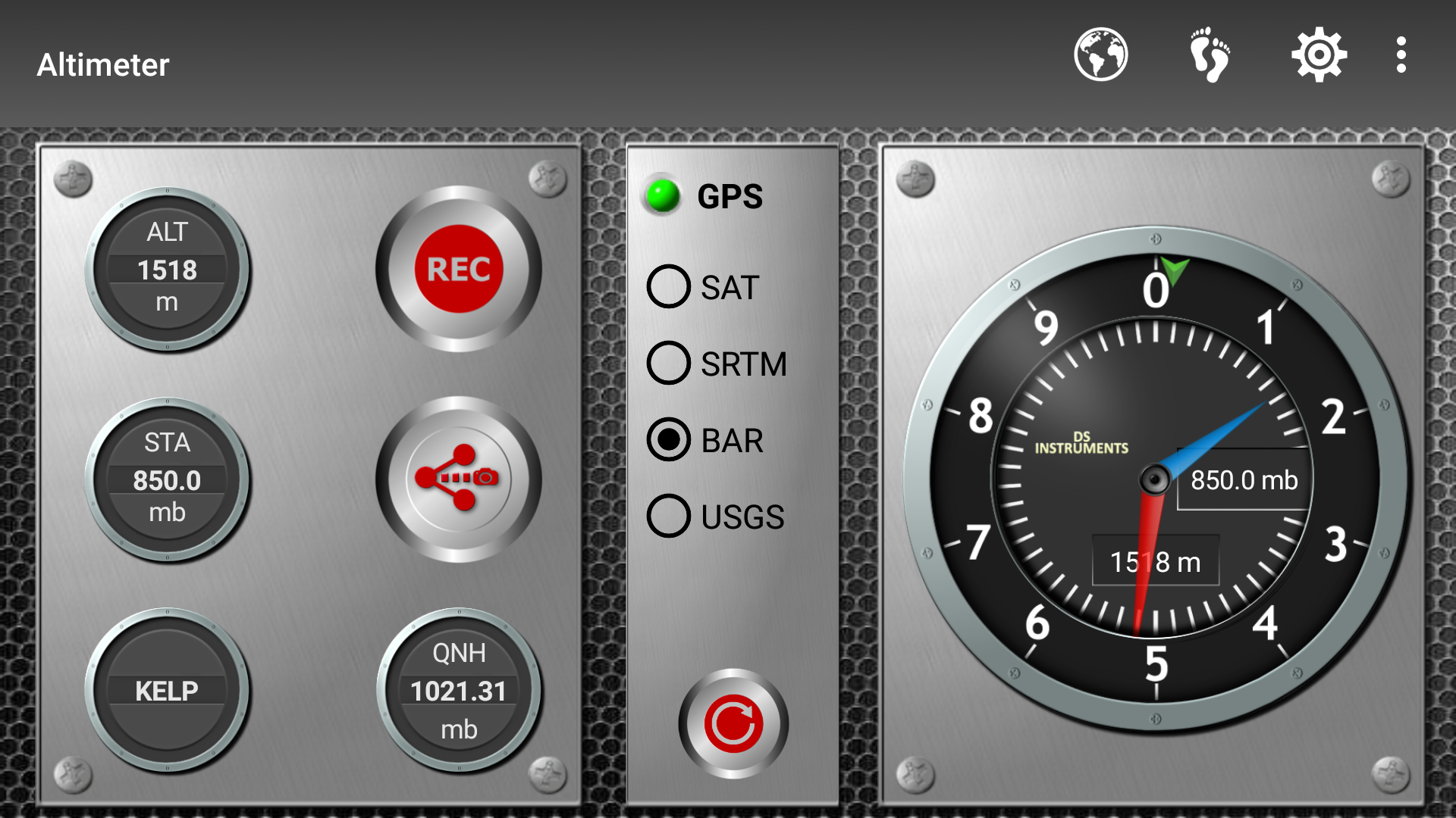 اسکرین شات 5 برنامه Altimeter & Altitude Widget
