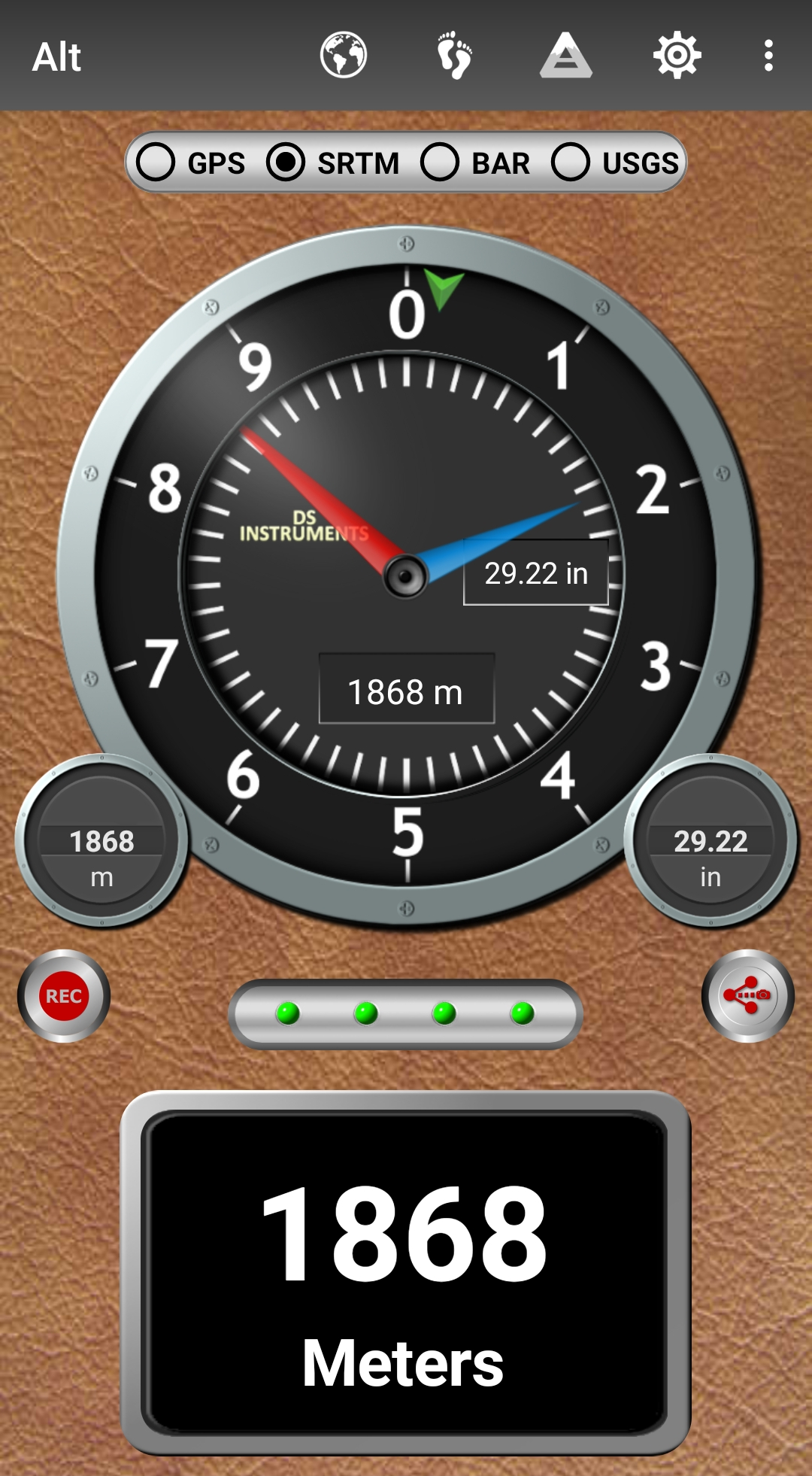 اسکرین شات 6 برنامه Altimeter & Altitude Widget