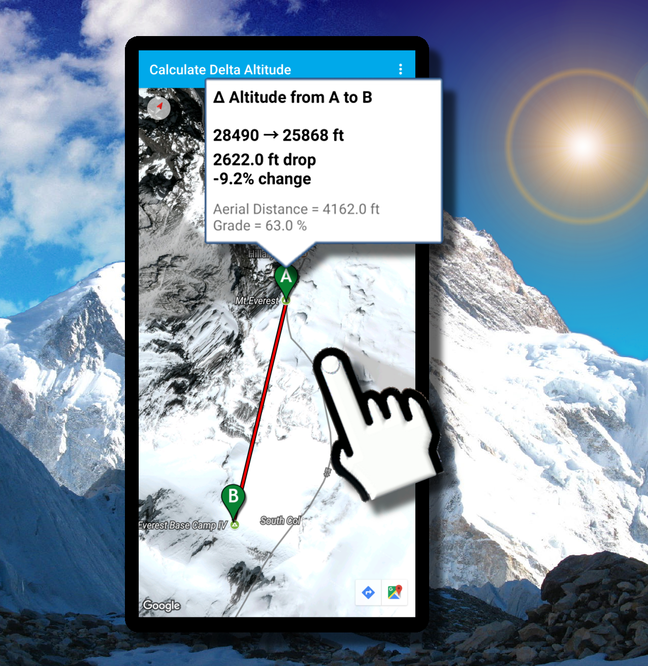 اسکرین شات 1 برنامه Delta Altitude