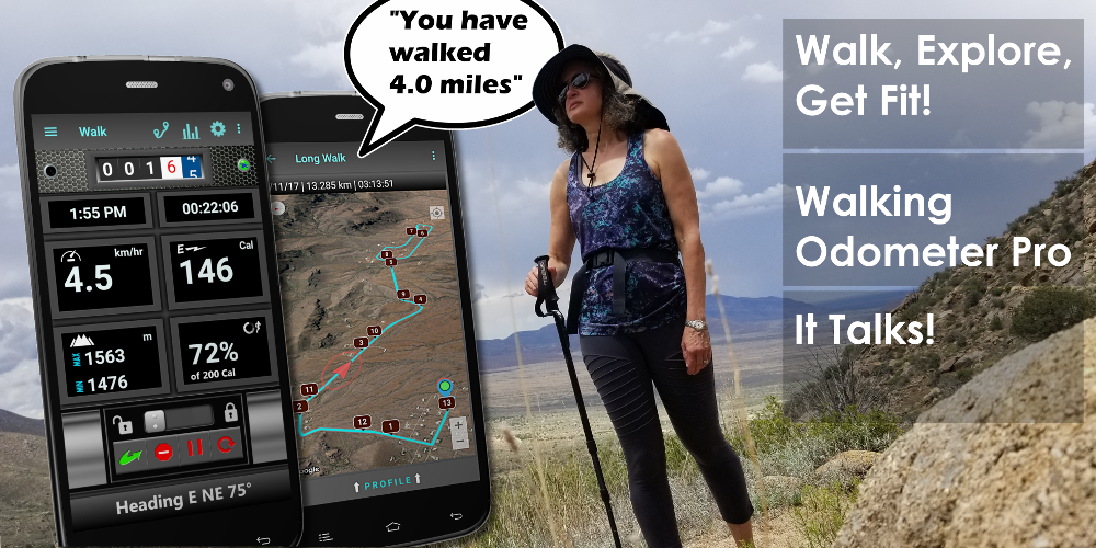 اسکرین شات 1 برنامه Walking Odometer Pro: GPS Fitn