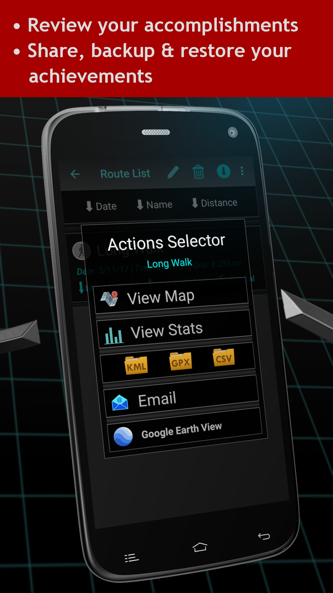 اسکرین شات 5 برنامه Walking Odometer Pro: GPS Fitn