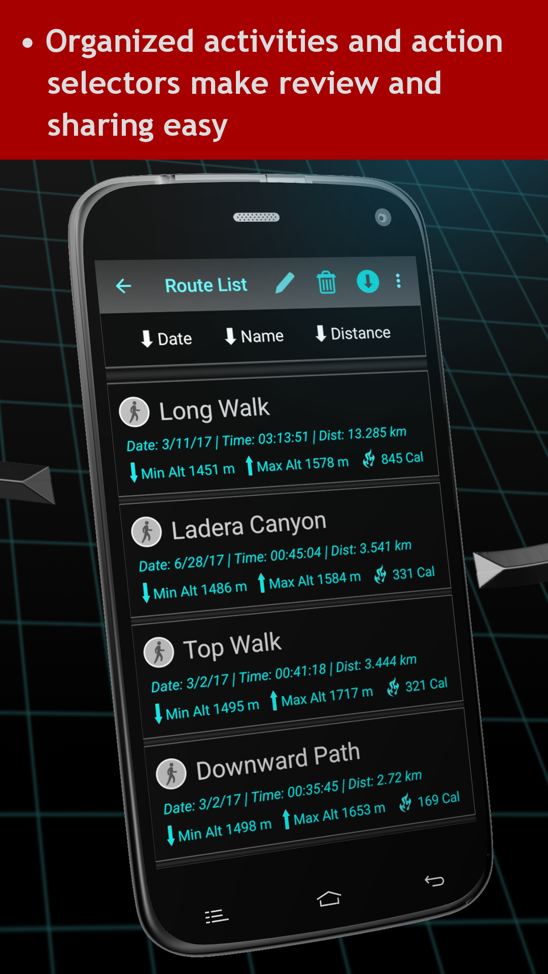 اسکرین شات 3 برنامه Walking Odometer Pro: GPS Fitn
