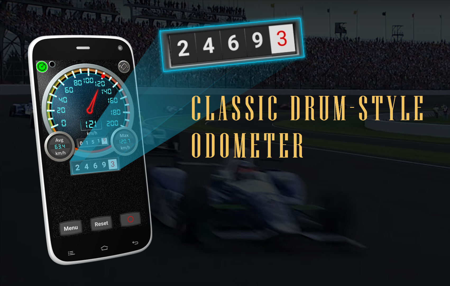 اسکرین شات 1 برنامه DS Speedometer & Odometer