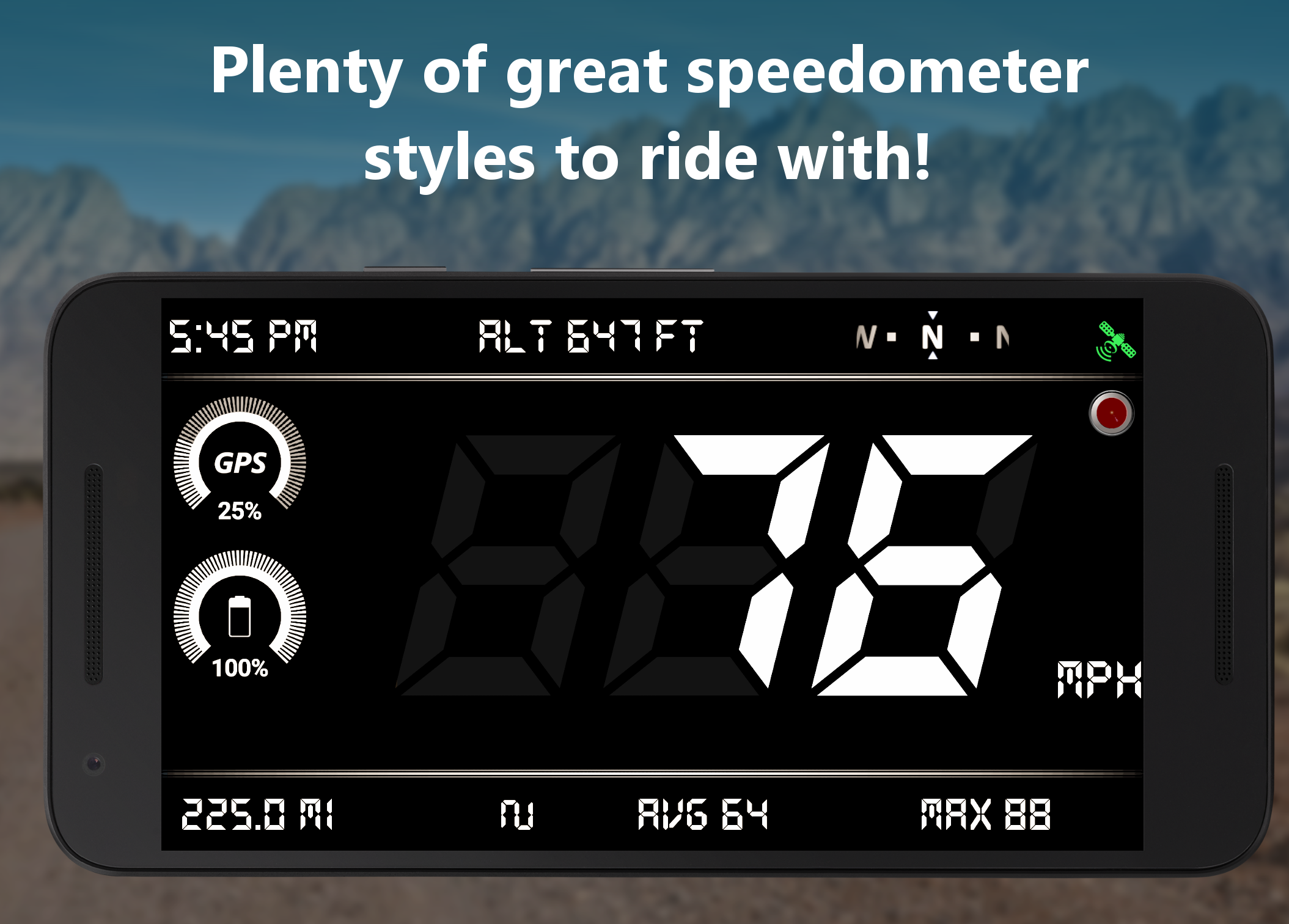 اسکرین شات 2 برنامه DS Speedometer Custom