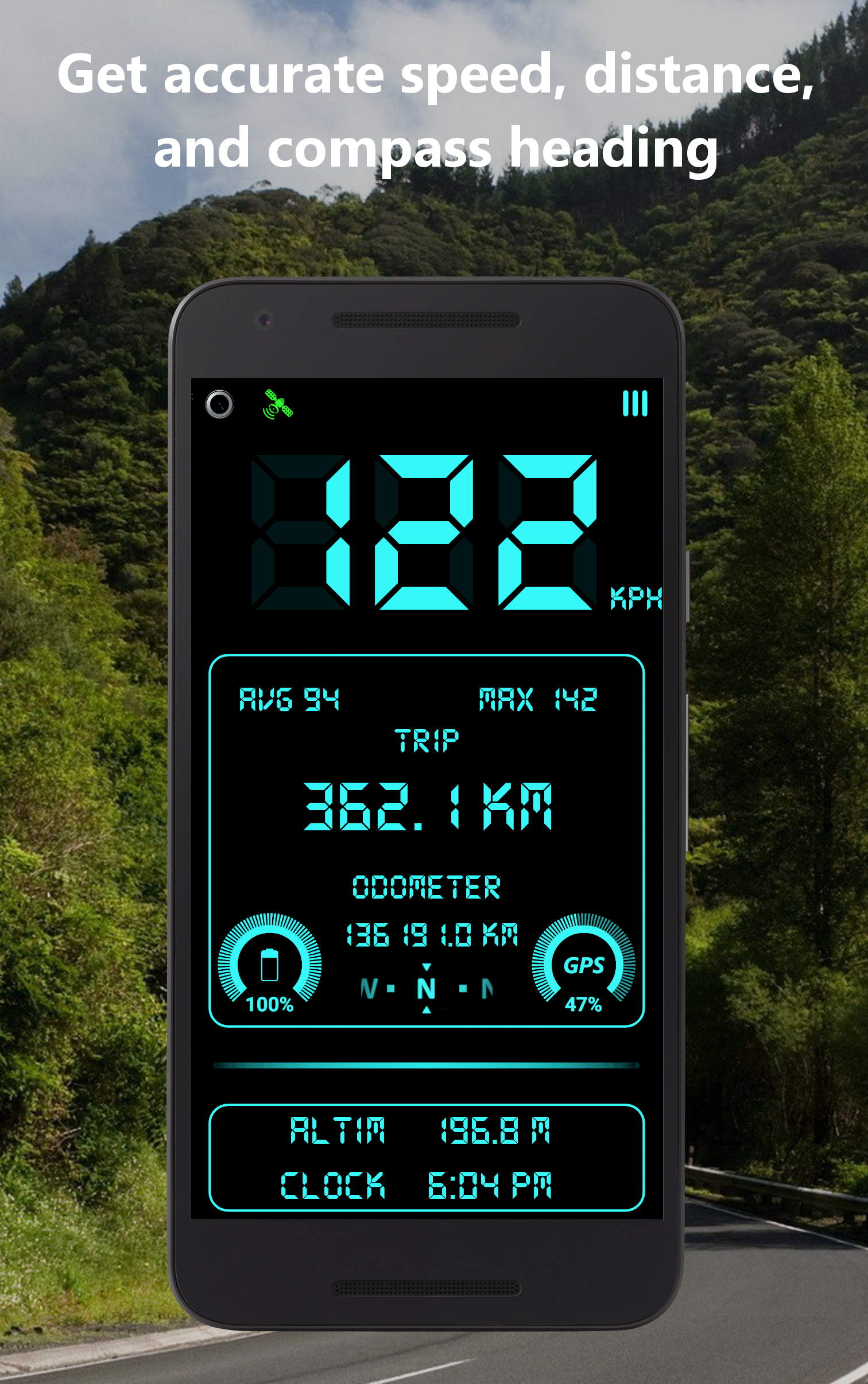 اسکرین شات 1 برنامه DS Speedometer Custom