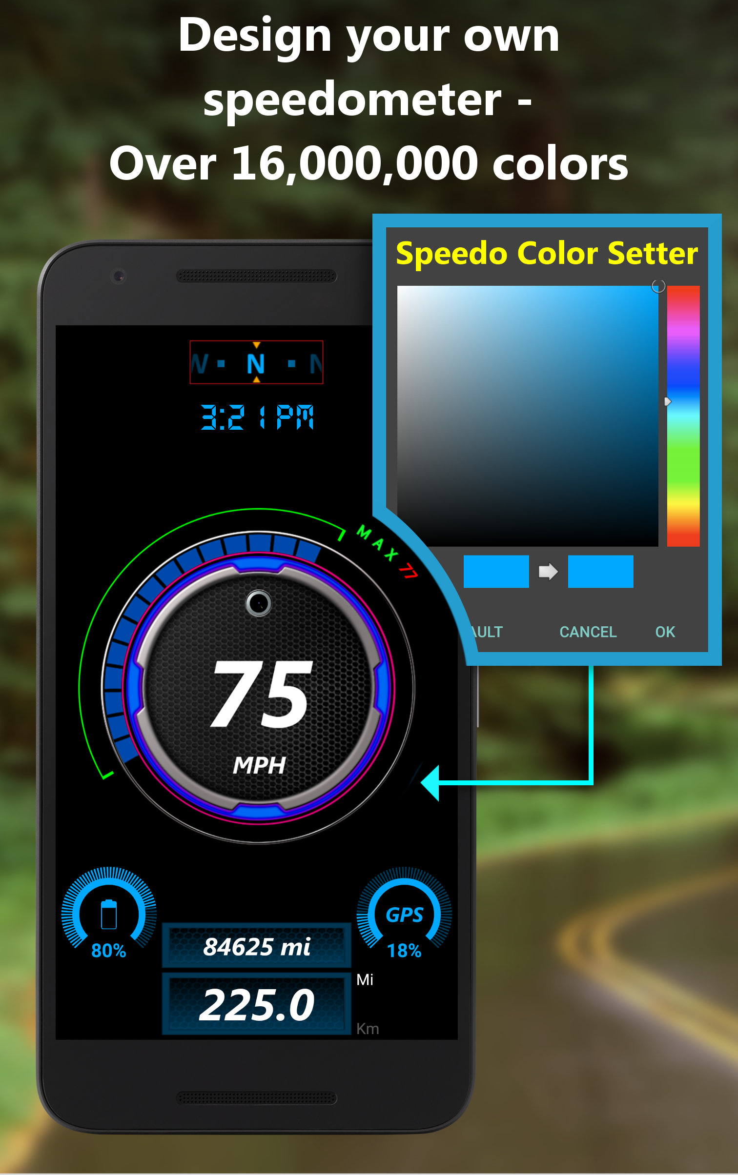 اسکرین شات 3 برنامه DS Speedometer Custom