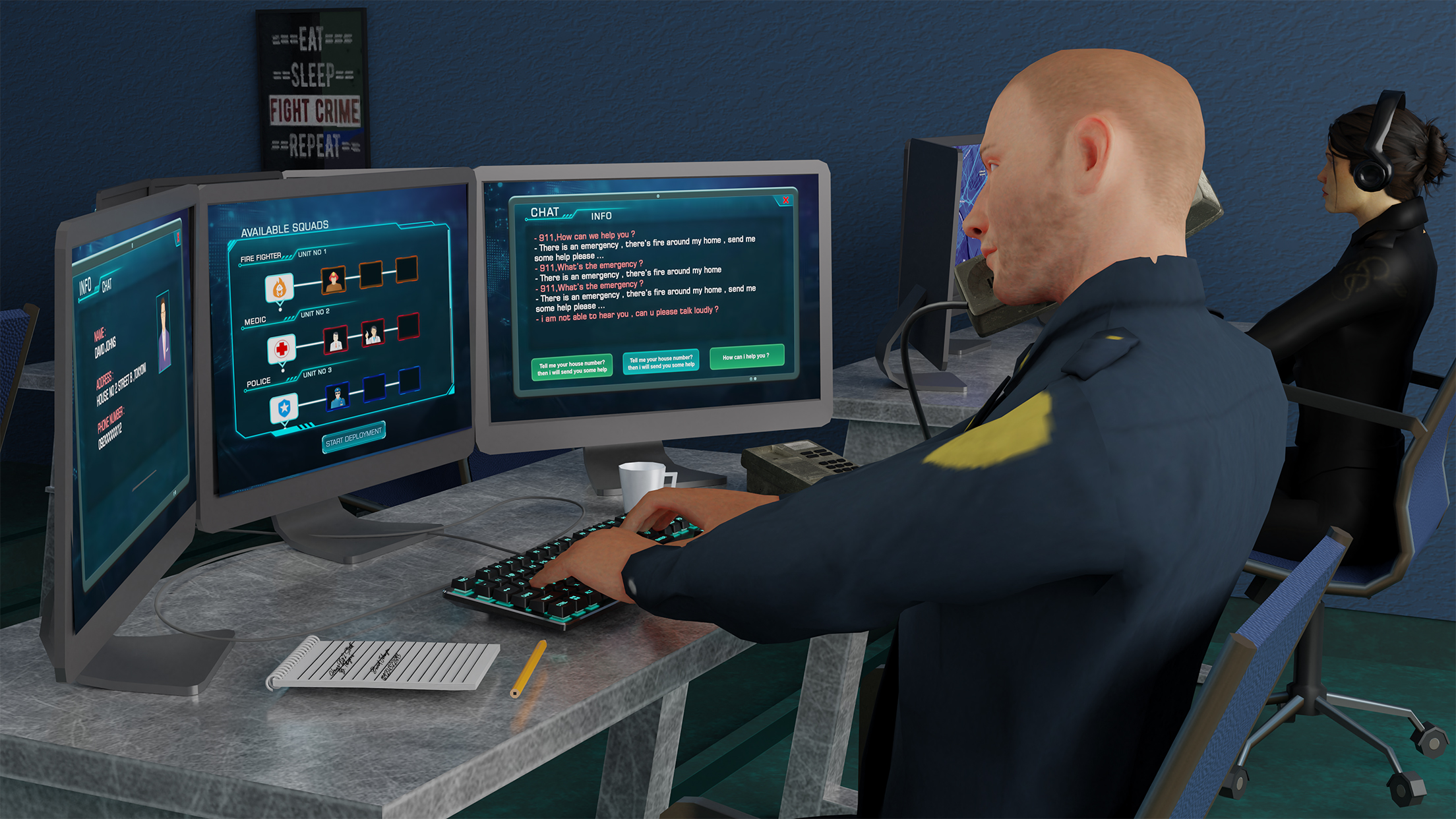اسکرین شات 1 بازی 911 Dispatcher - Emergency Sim