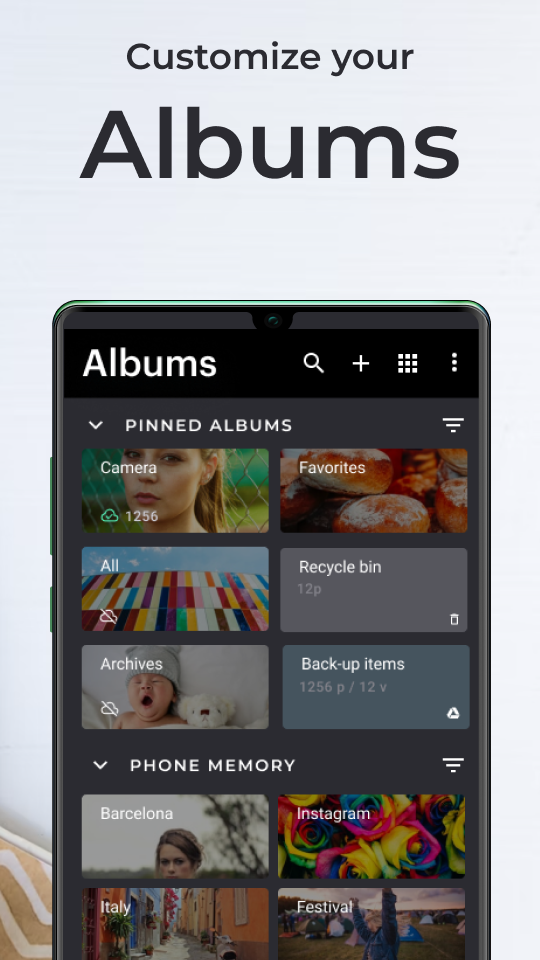اسکرین شات 1 برنامه Piktures: All-In-One Gallery