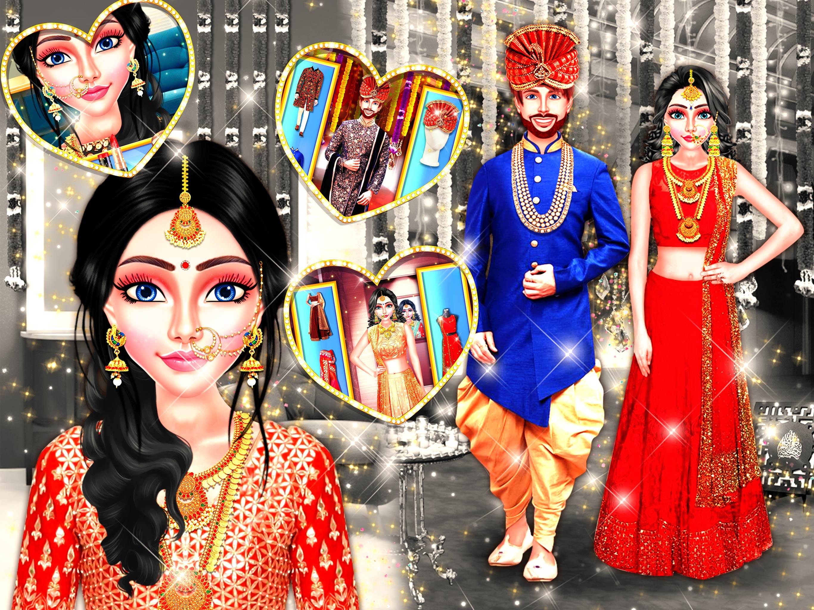 اسکرین شات 2 برنامه Indian Fashion : Makeup Game