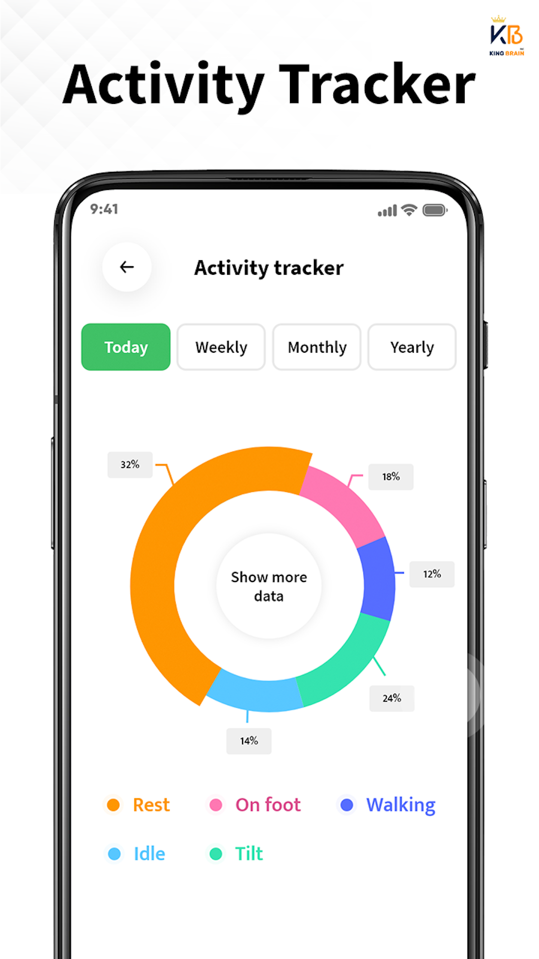اسکرین شات 4 برنامه Pedometer King - Step Counter