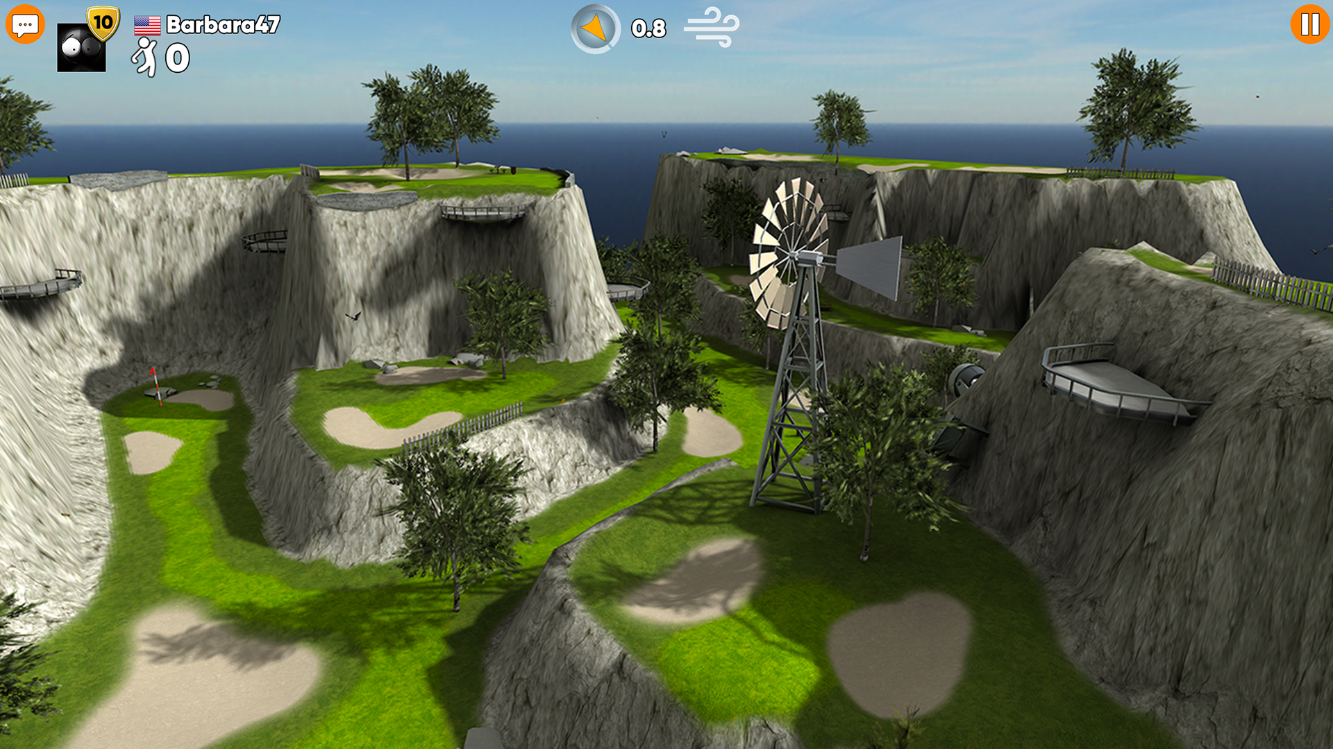 اسکرین شات 3 بازی Stickman Cross Golf Battle