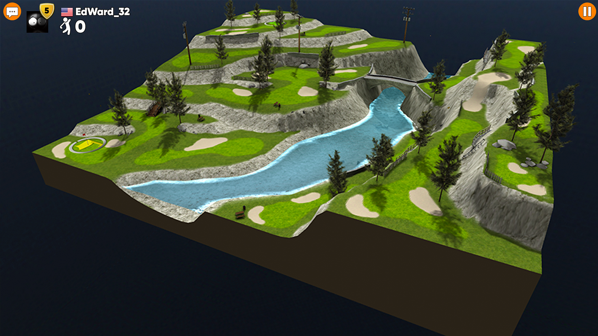 اسکرین شات 1 بازی Stickman Cross Golf Battle
