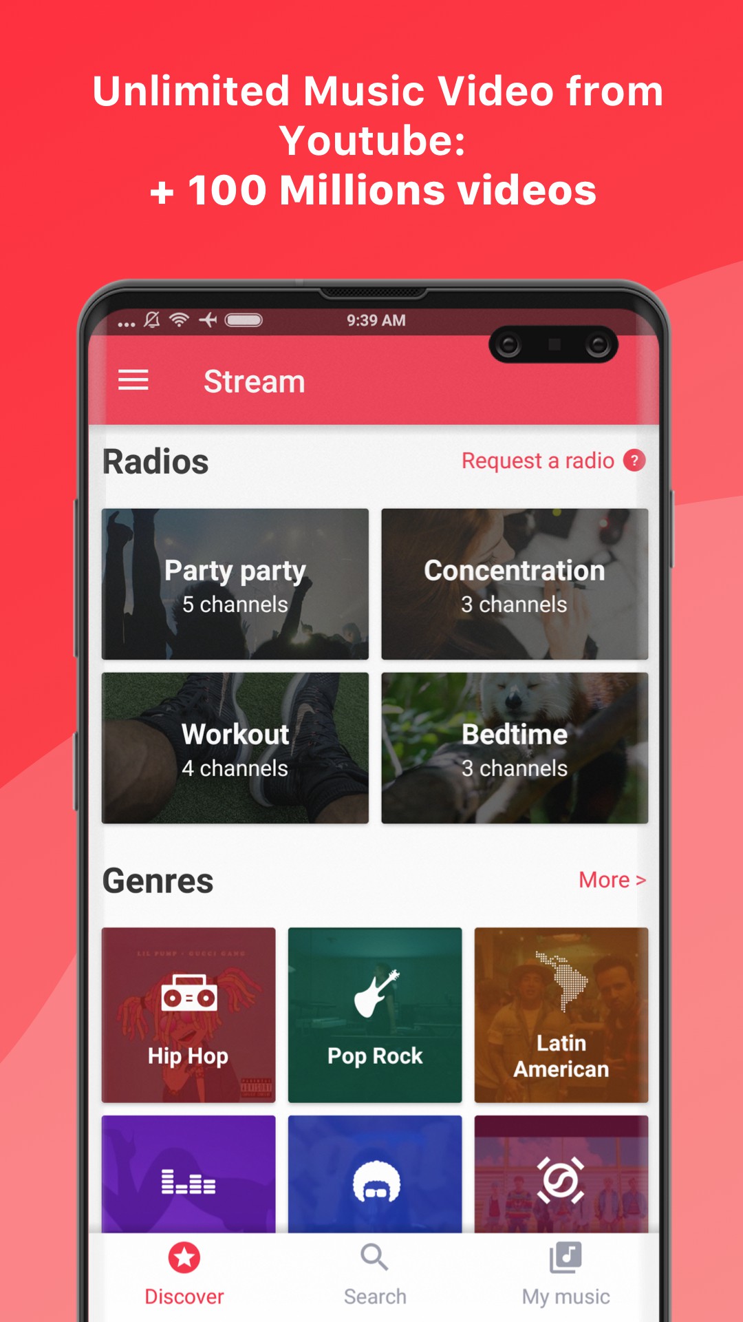 اسکرین شات 1 برنامه Music app: Stream