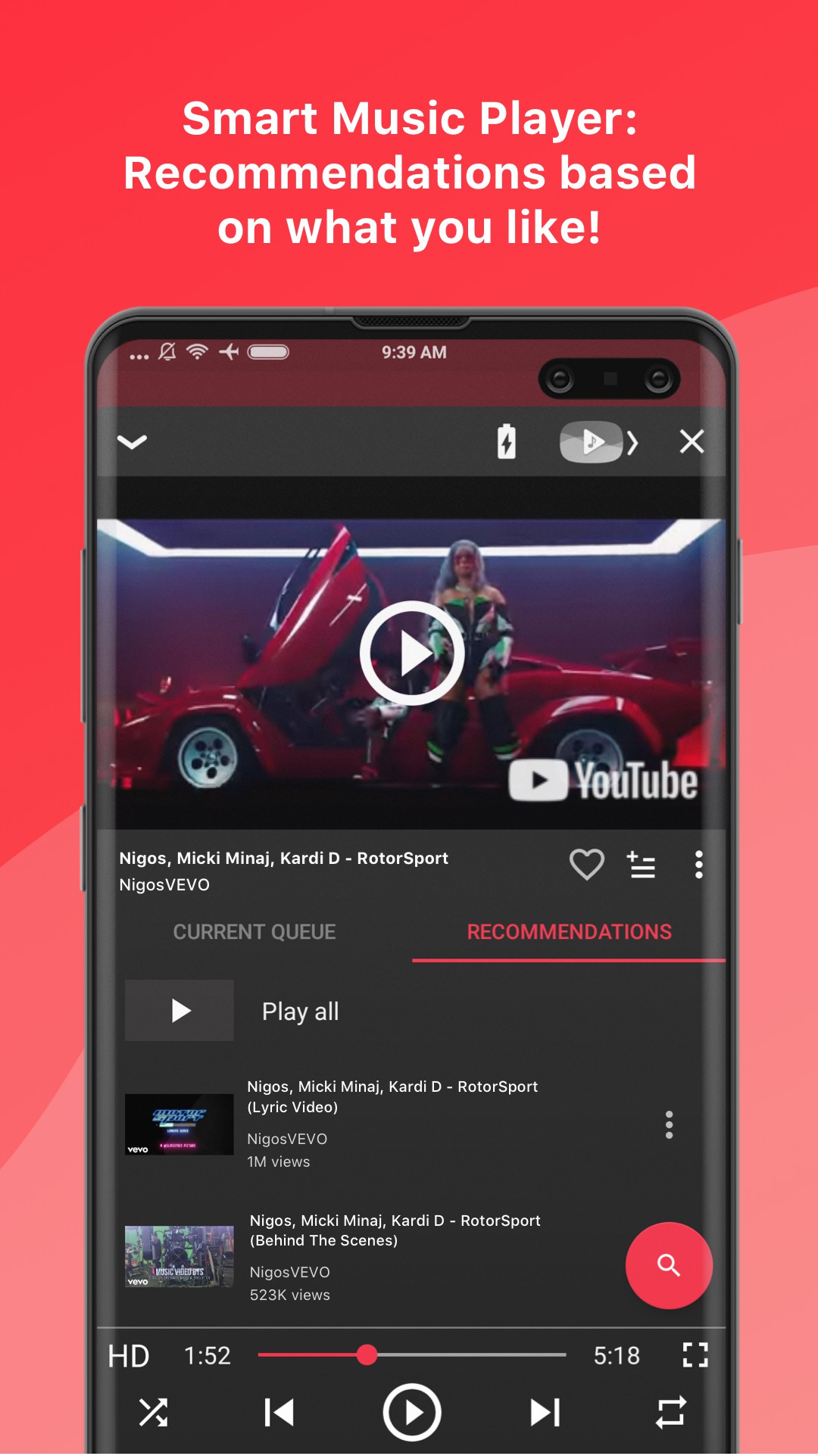 اسکرین شات 4 برنامه Music app: Stream