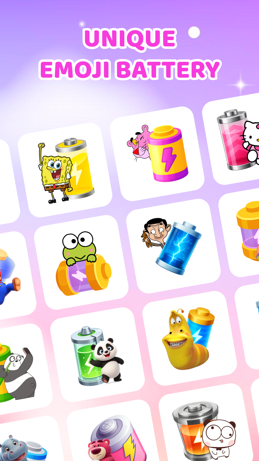 اسکرین شات 2 برنامه Emoji Battery: DIY Widget