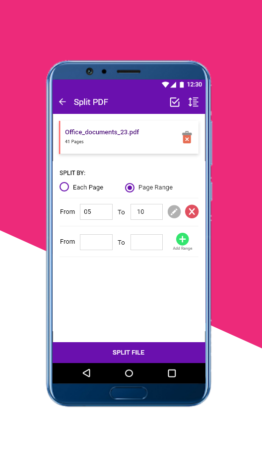 اسکرین شات 4 برنامه PDF Split, Merge, Delete Page