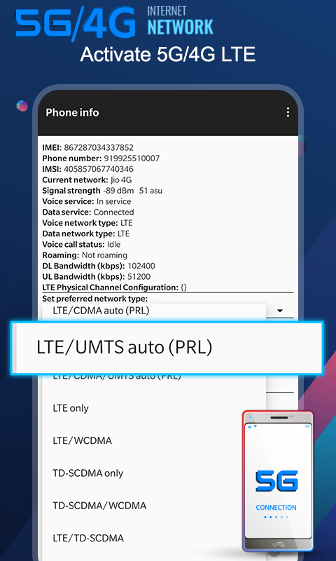 اسکرین شات 4 برنامه 5G/4G LTE Force