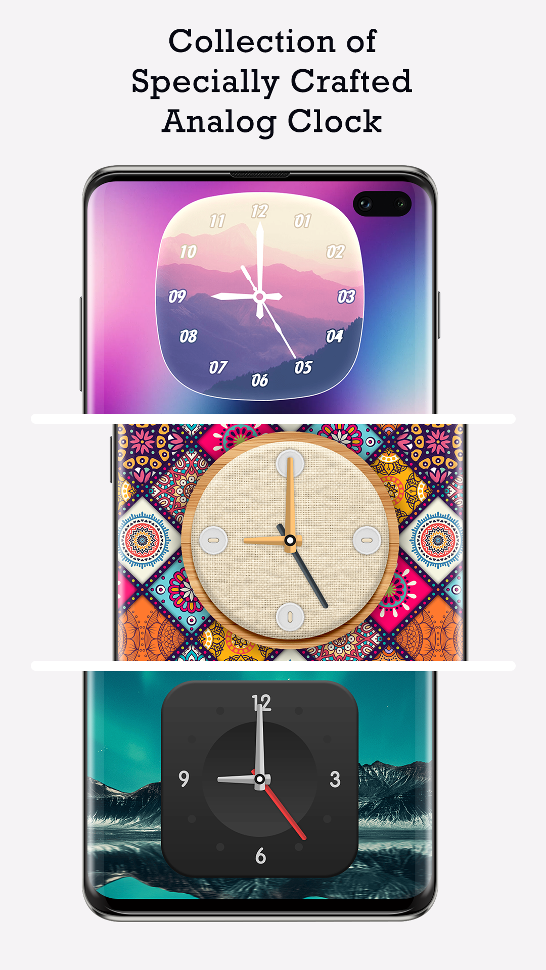 اسکرین شات 4 برنامه Custom Clock Live Wallpaper