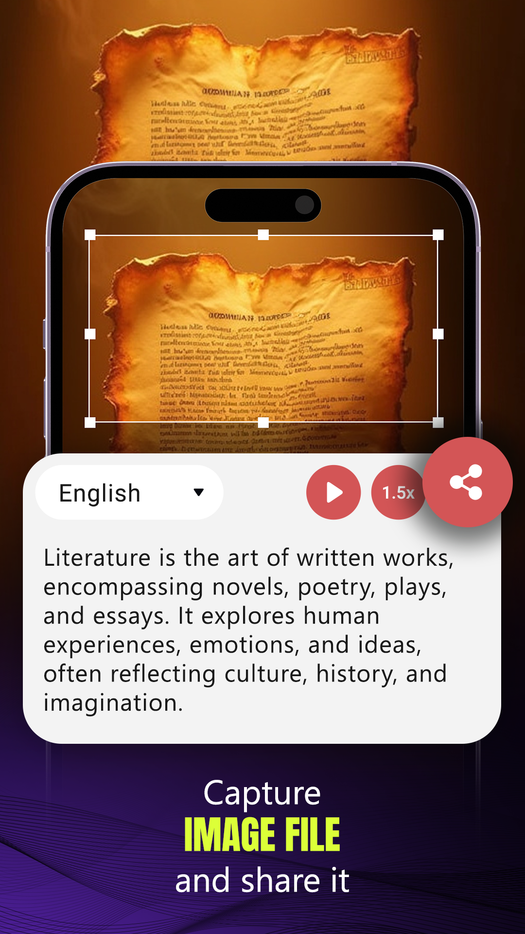 اسکرین شات 4 برنامه Text Reader: Text to Voice