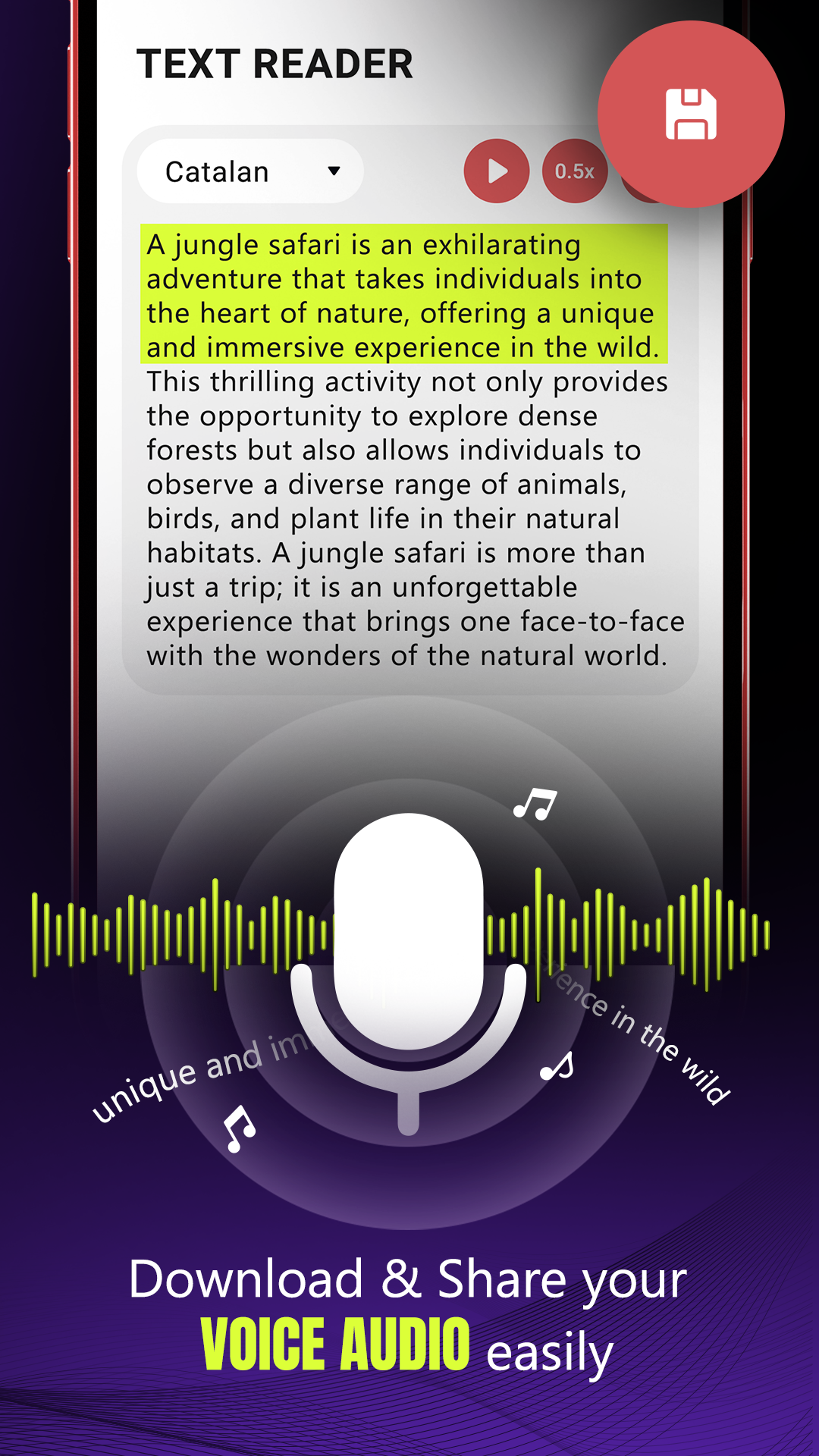 اسکرین شات 3 برنامه Text Reader: Text to Voice
