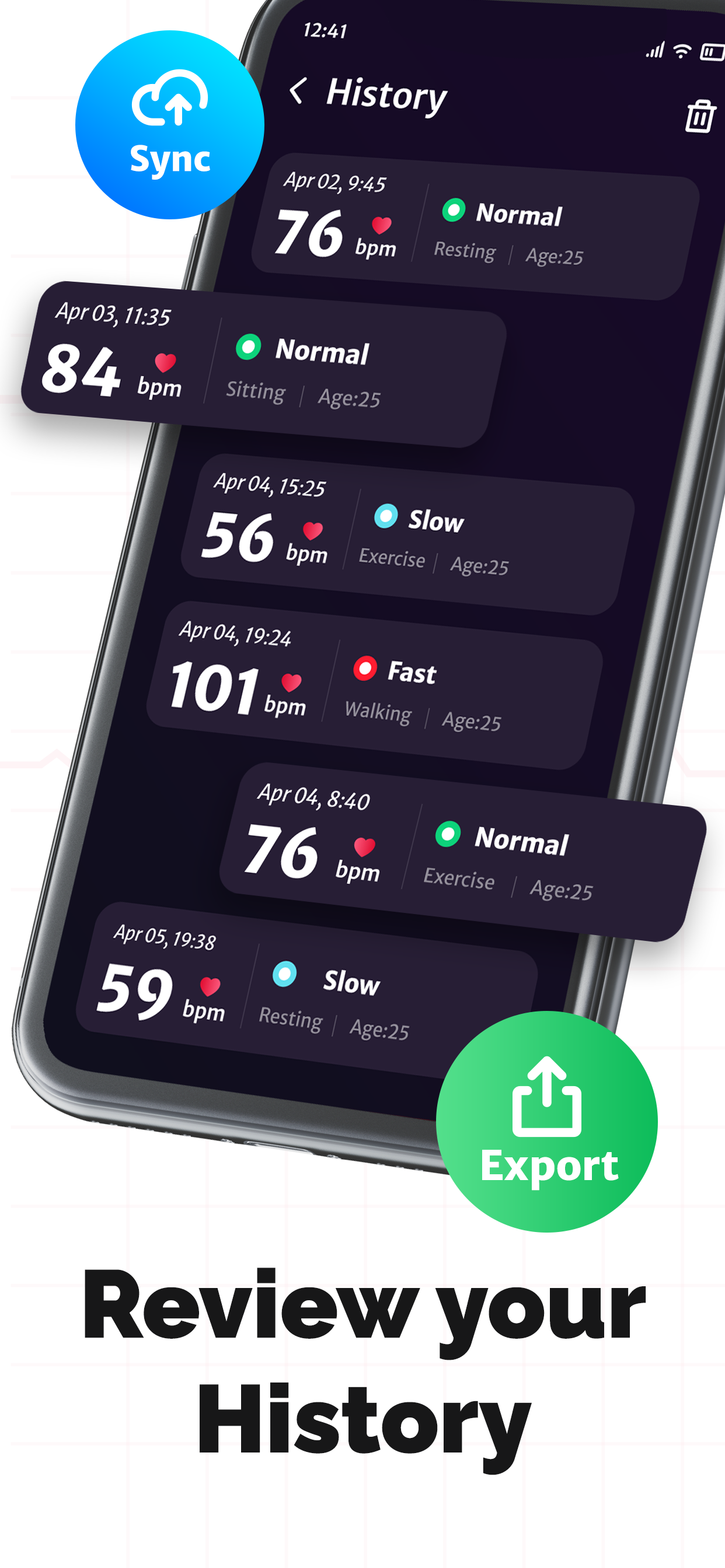 اسکرین شات 6 برنامه Heart Rate Monitor: BPM72™