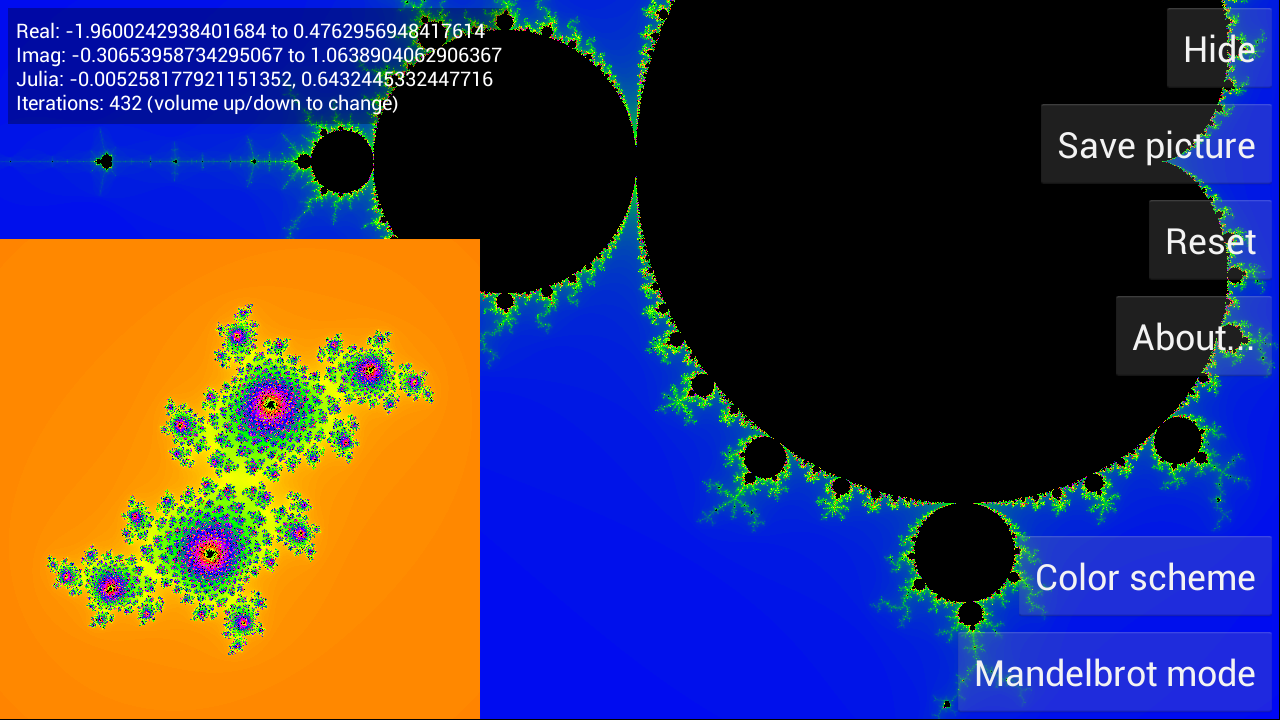اسکرین شات 1 برنامه Mandelbrot Explorer