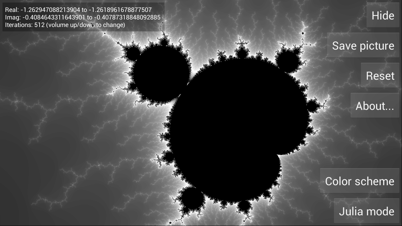 اسکرین شات 2 برنامه Mandelbrot Explorer