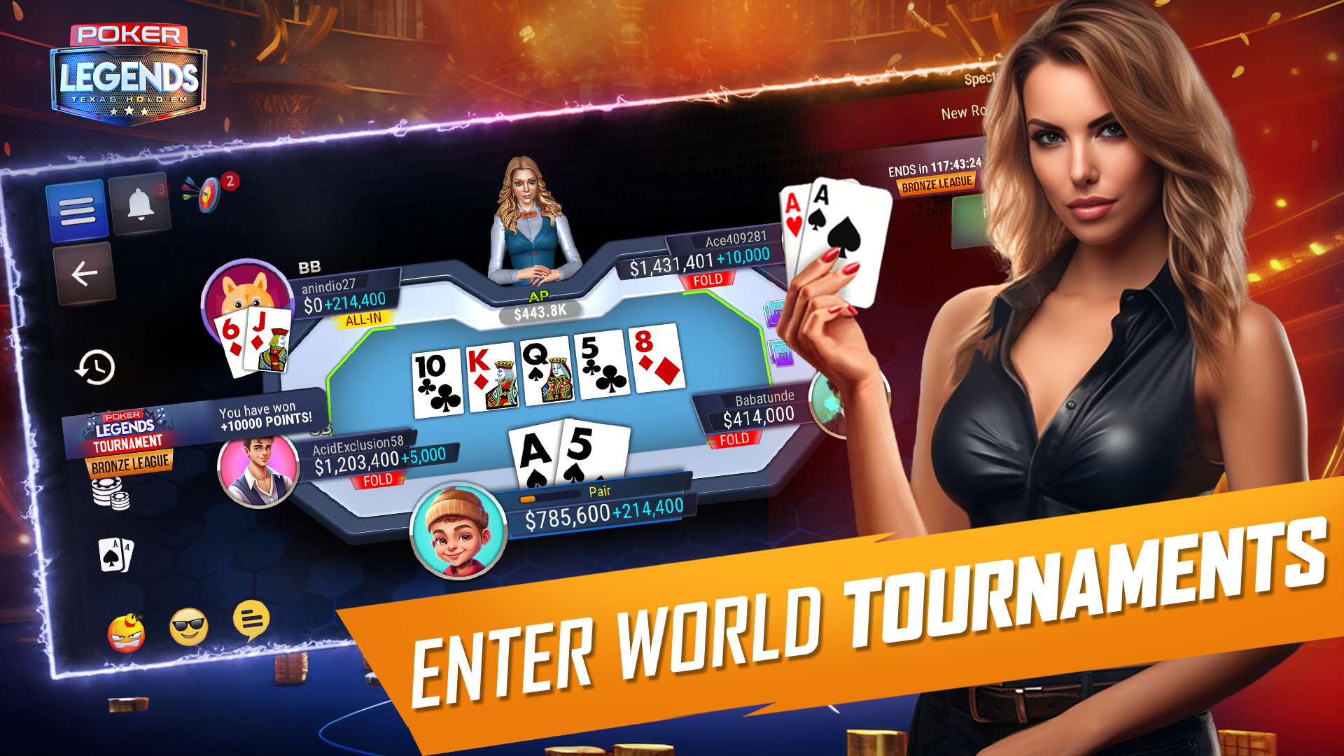 اسکرین شات 3 بازی Texas Holdem - Poker Legends