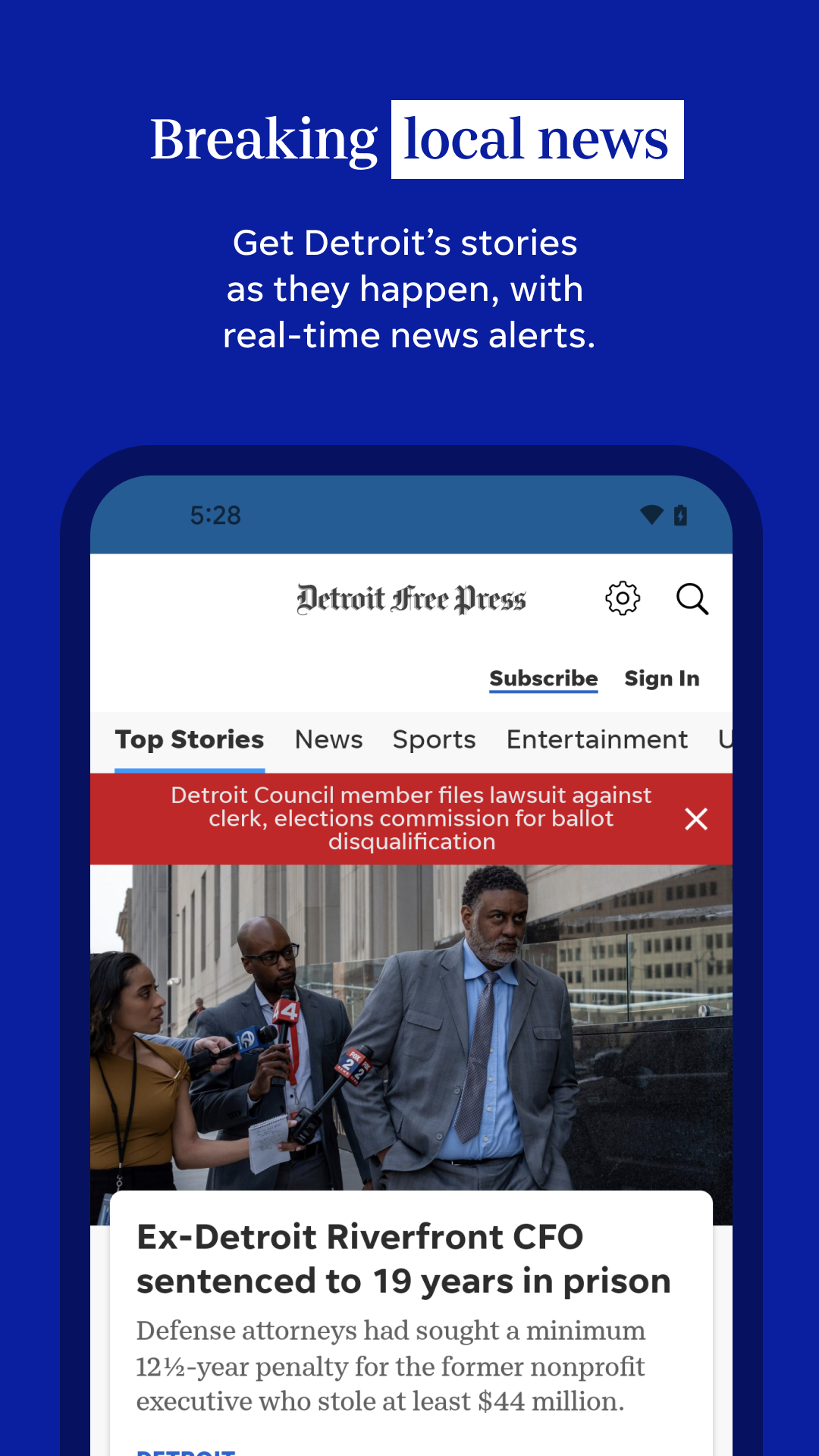 اسکرین شات 1 برنامه Detroit Free Press: Freep