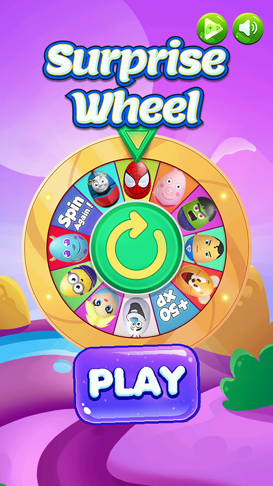 اسکرین شات 1 بازی Surprise Eggs Spinning Wheel