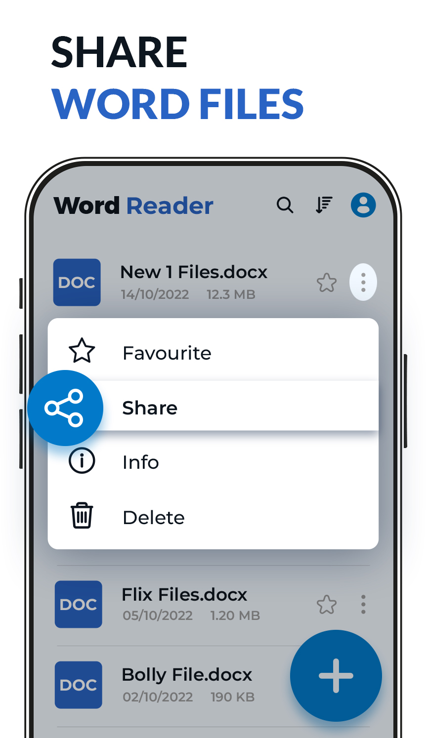 اسکرین شات 6 برنامه Word Reader Office Docs, Docx