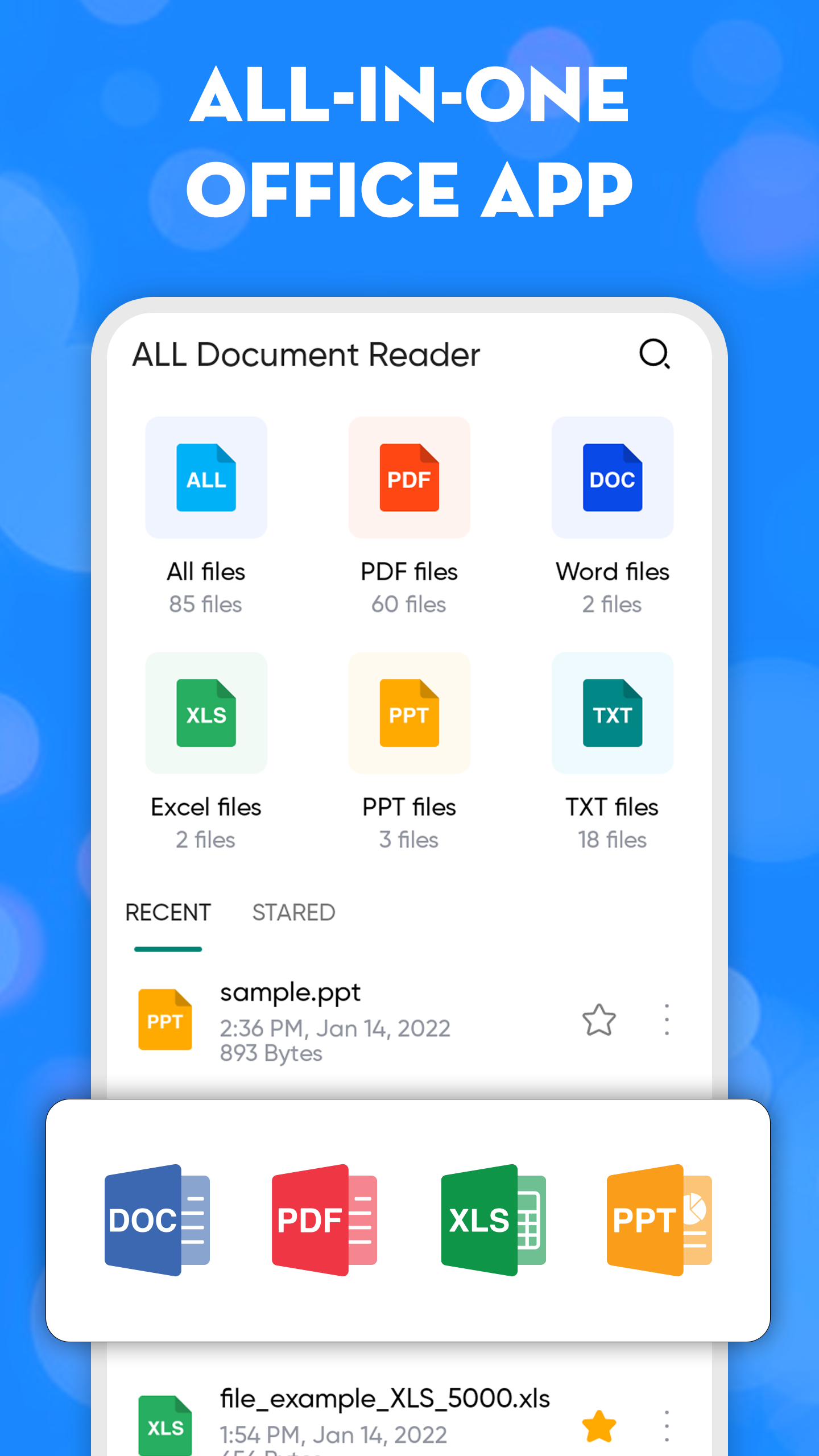 اسکرین شات 1 برنامه Doc Reader - Office Viewer
