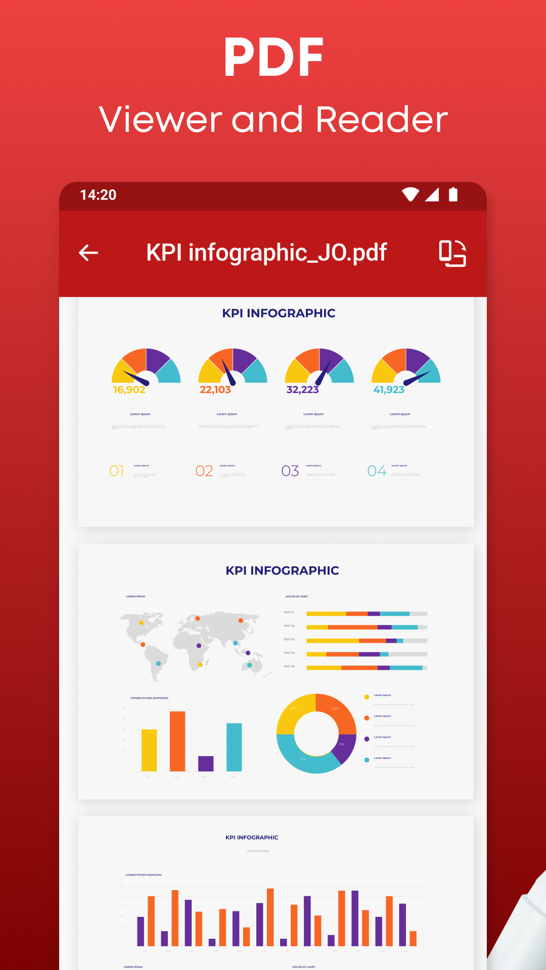 اسکرین شات 1 برنامه Office Reader - WORD/PDF/EXCEL