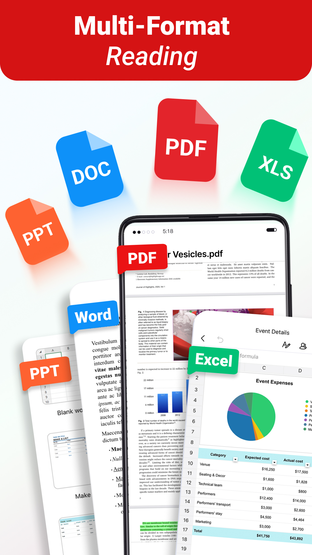 اسکرین شات 1 برنامه All Document Reader & Editor