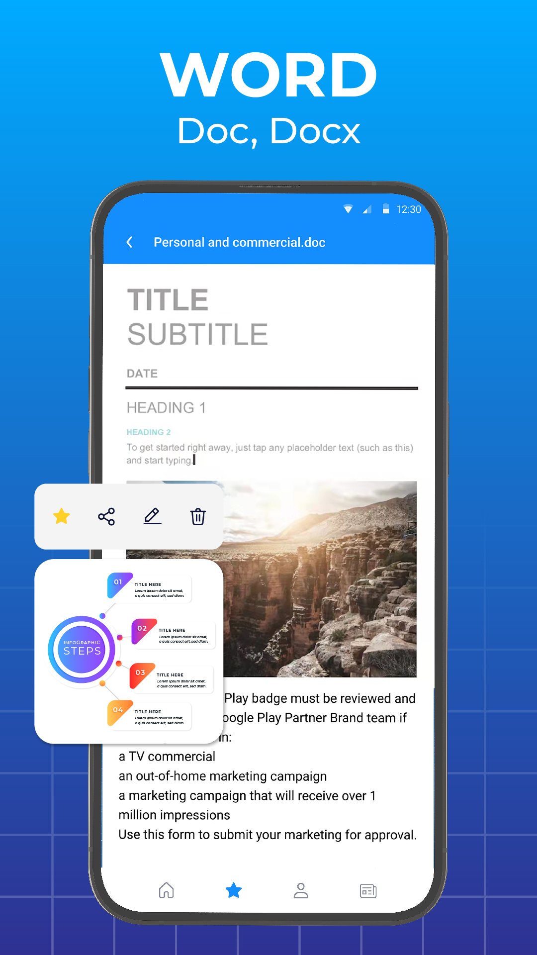 اسکرین شات 4 برنامه All Document Reader and Editor