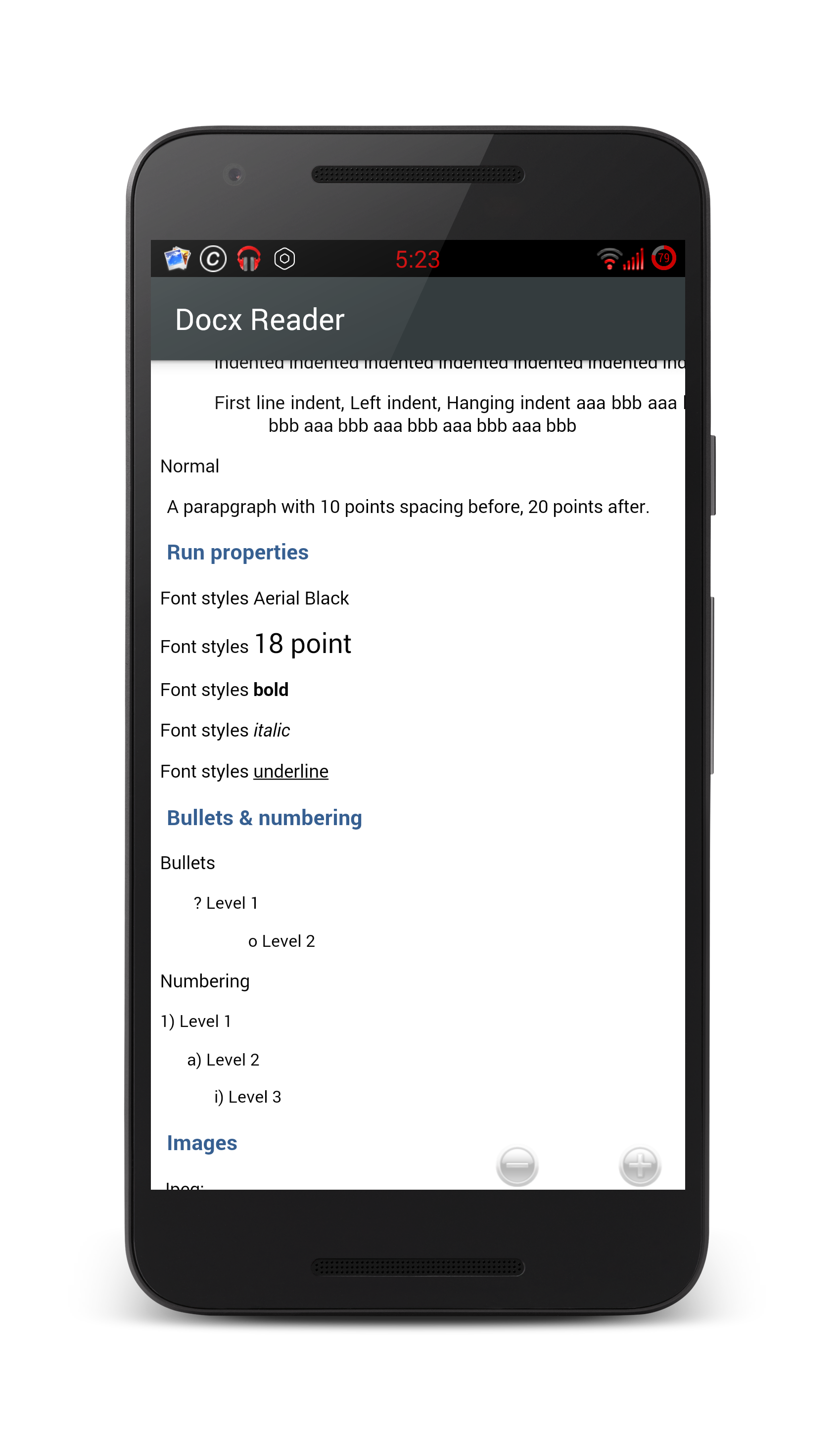 اسکرین شات 4 برنامه Docx Reader
