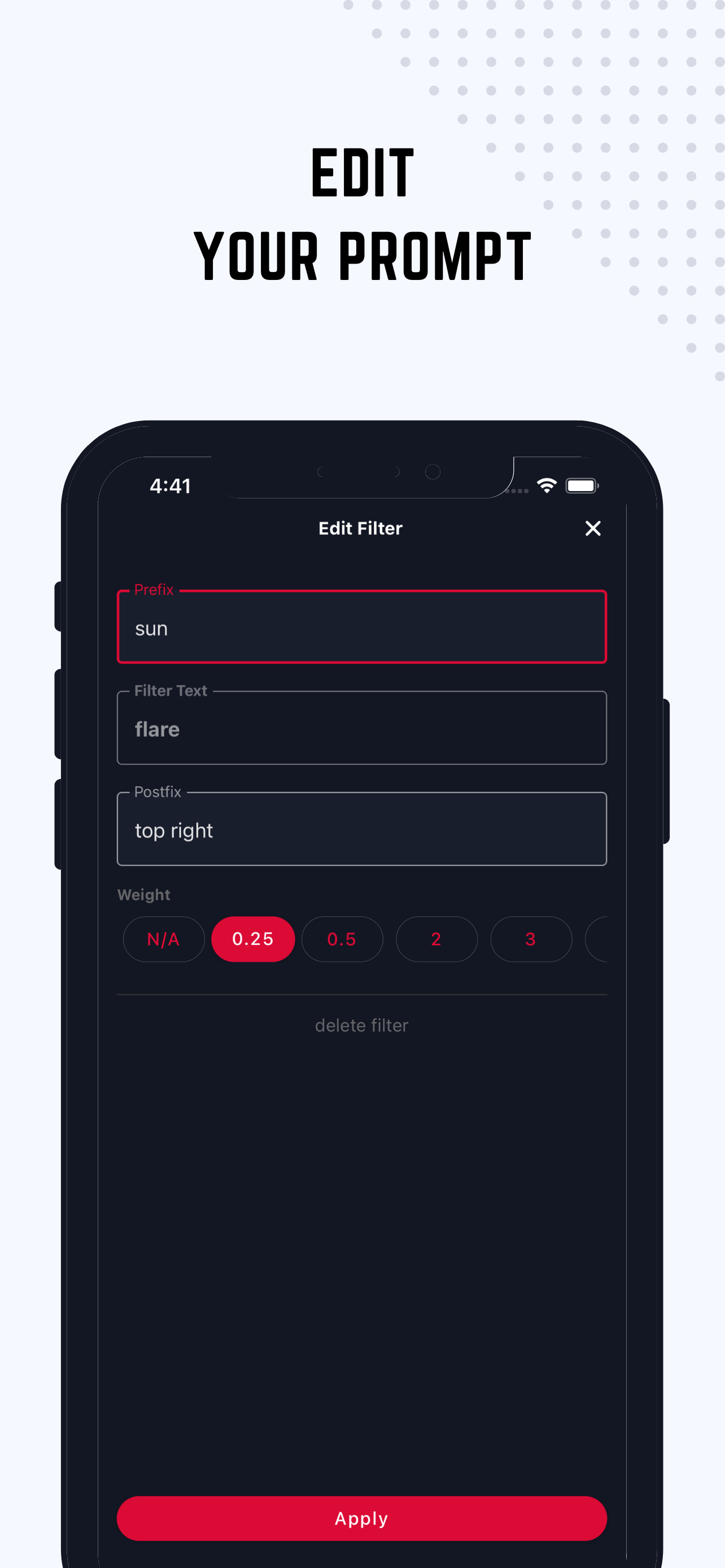 اسکرین شات 6 برنامه IMI: Midjourney Prompt Builder