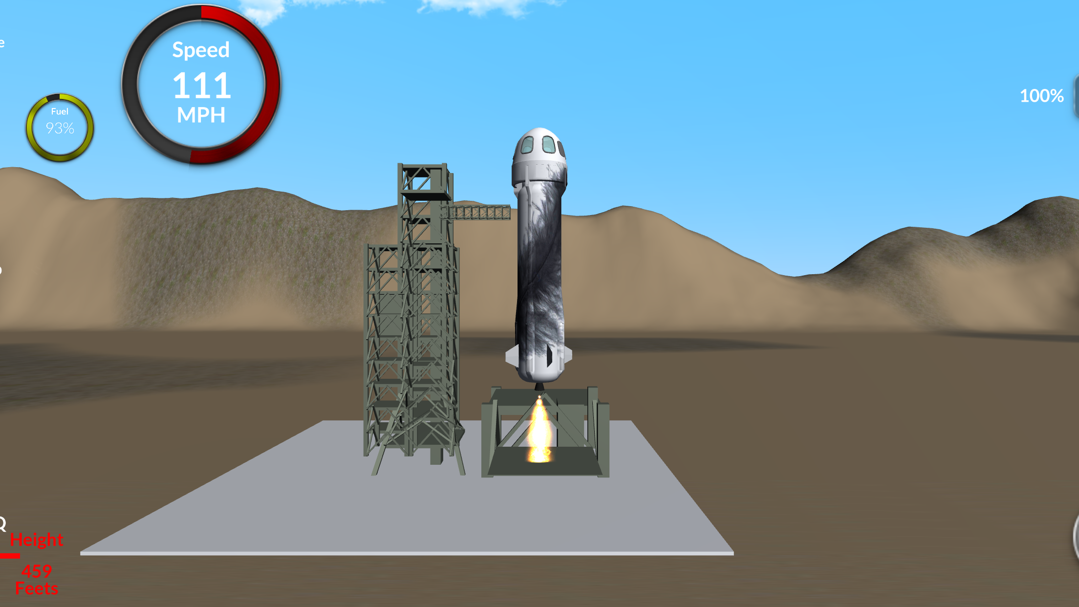 اسکرین شات 1 بازی Space Blue Launch Rocket