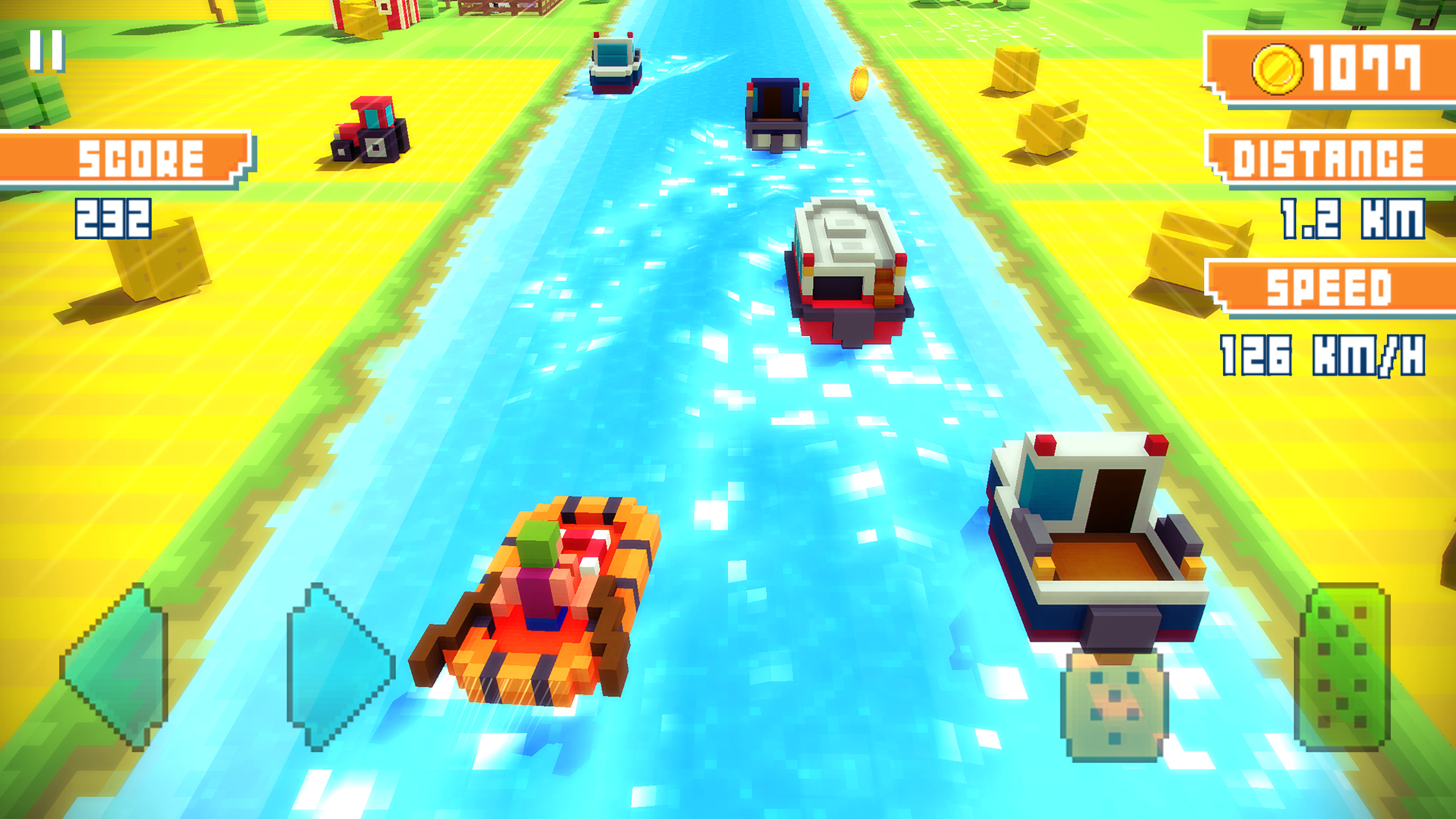 اسکرین شات 2 بازی Blocky Highway: Traffic Racing