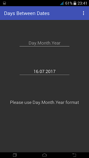 اسکرین شات 1 برنامه Days Between Dates