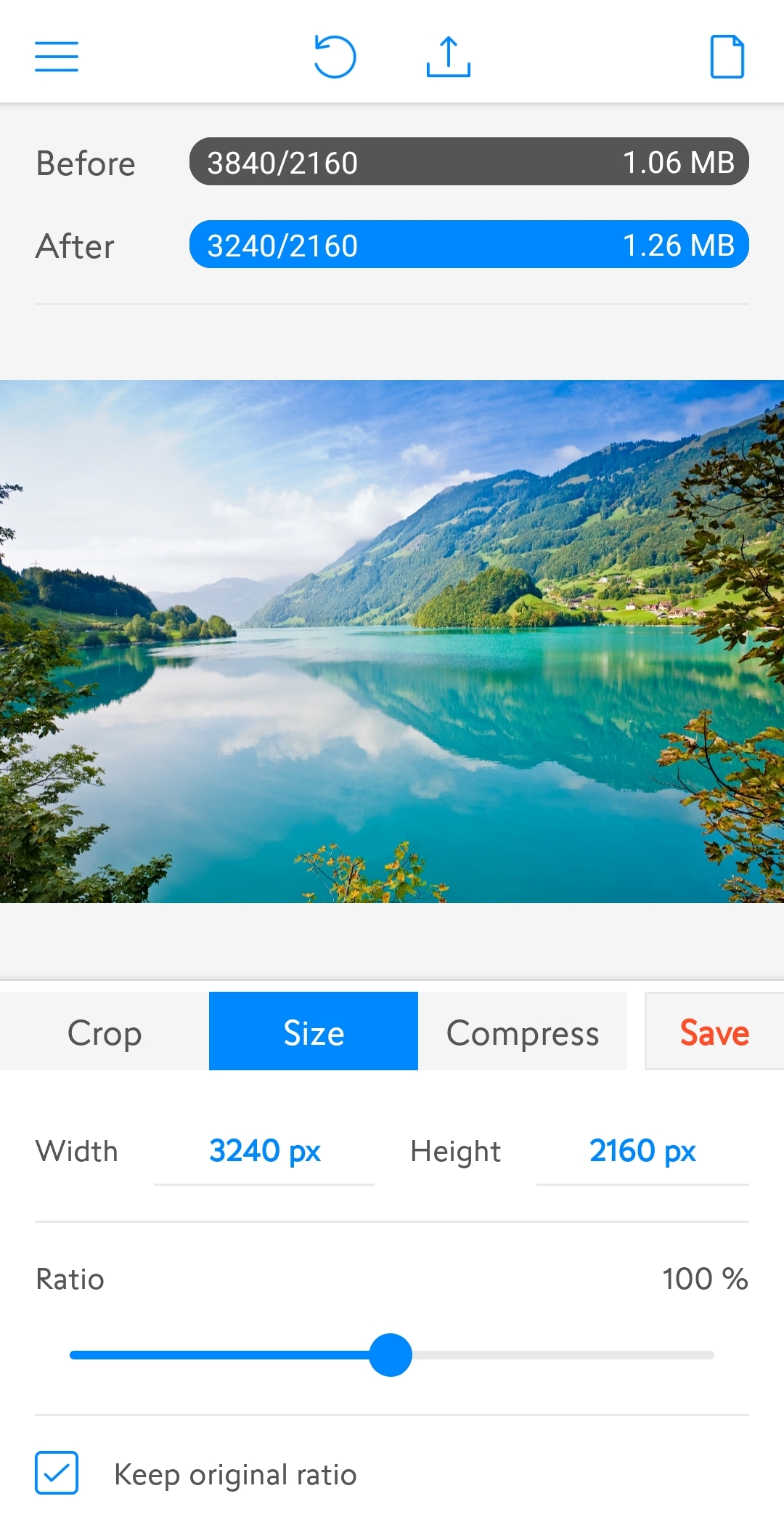 اسکرین شات 2 برنامه Photo Resize and Compress