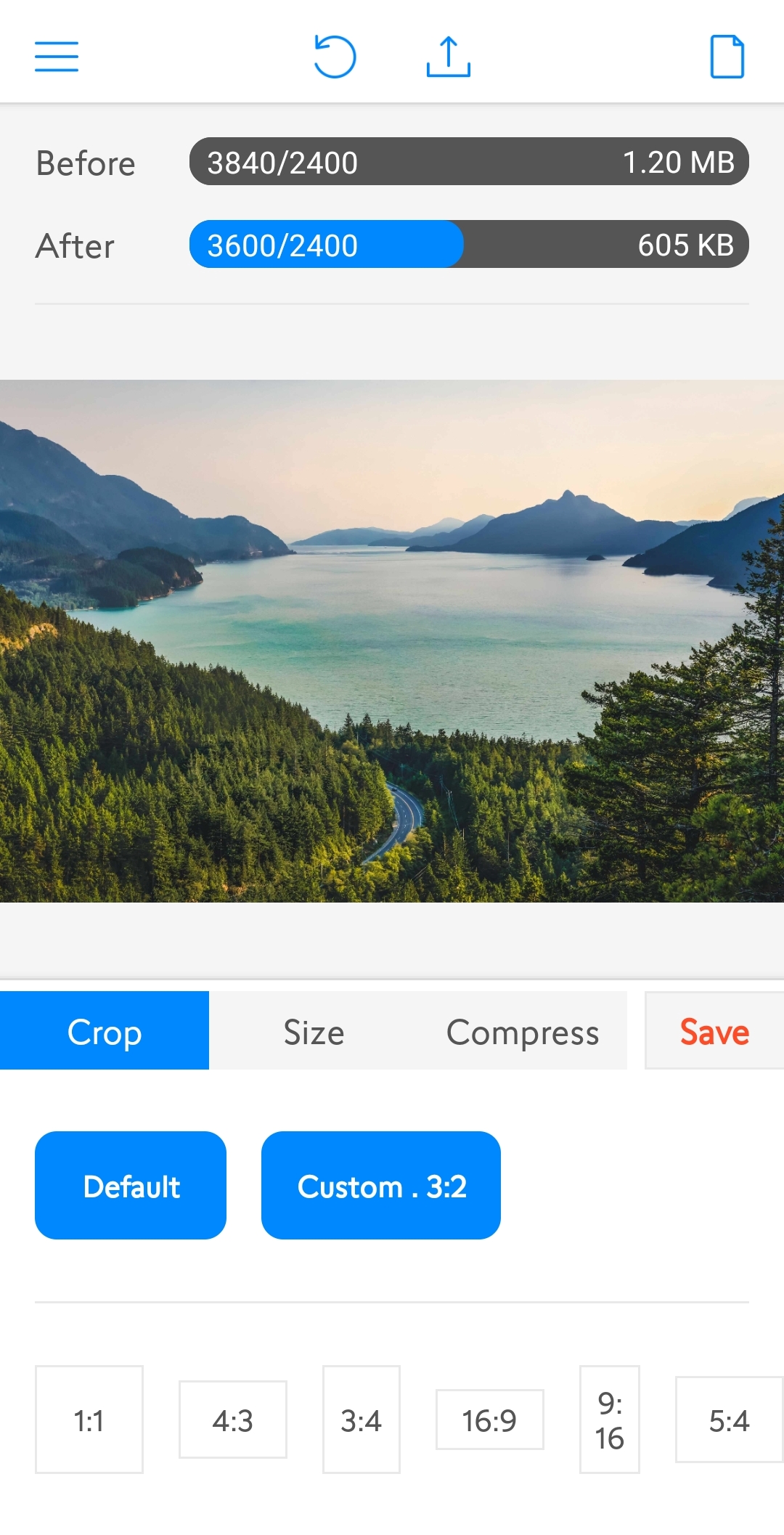 اسکرین شات 1 برنامه Photo Resize and Compress