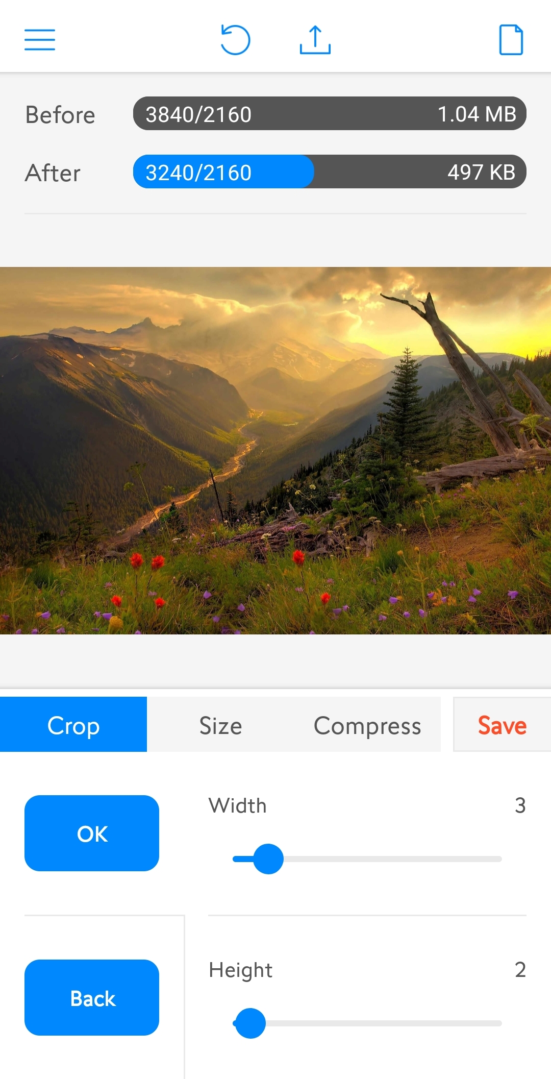 اسکرین شات 4 برنامه Photo Resize and Compress